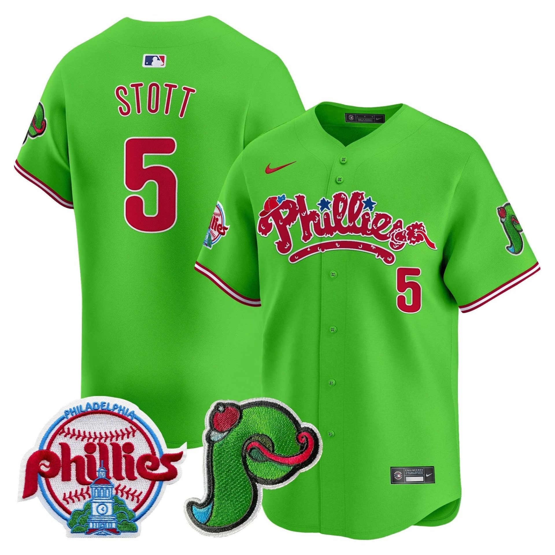 Phillies Phanatic Patch Vapor Premier Limited Jersey V4 - All Stitched by Digigearus