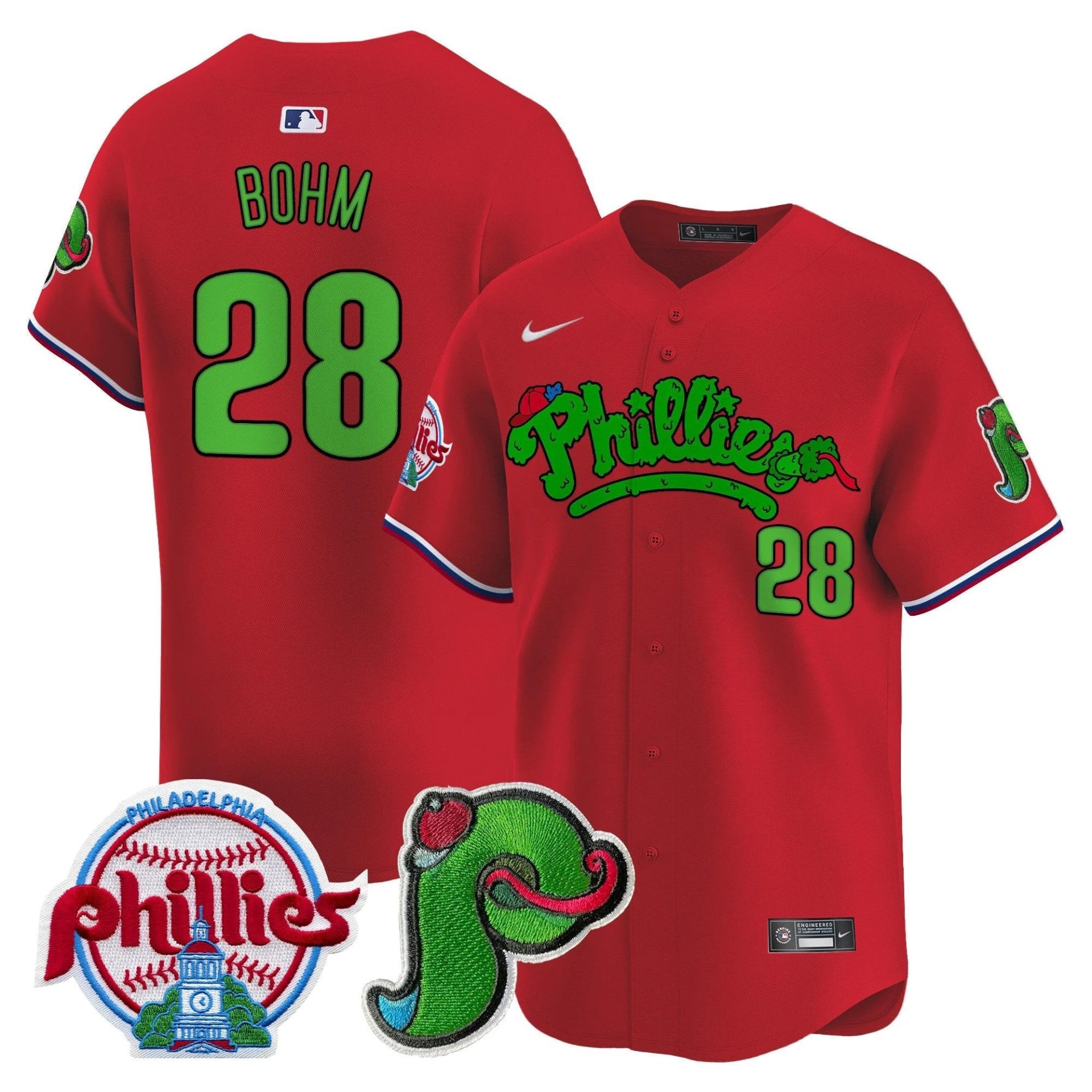 Phillies Phanatic Patch Vapor Premier Limited Jersey V4 - All Stitched by Digigearus