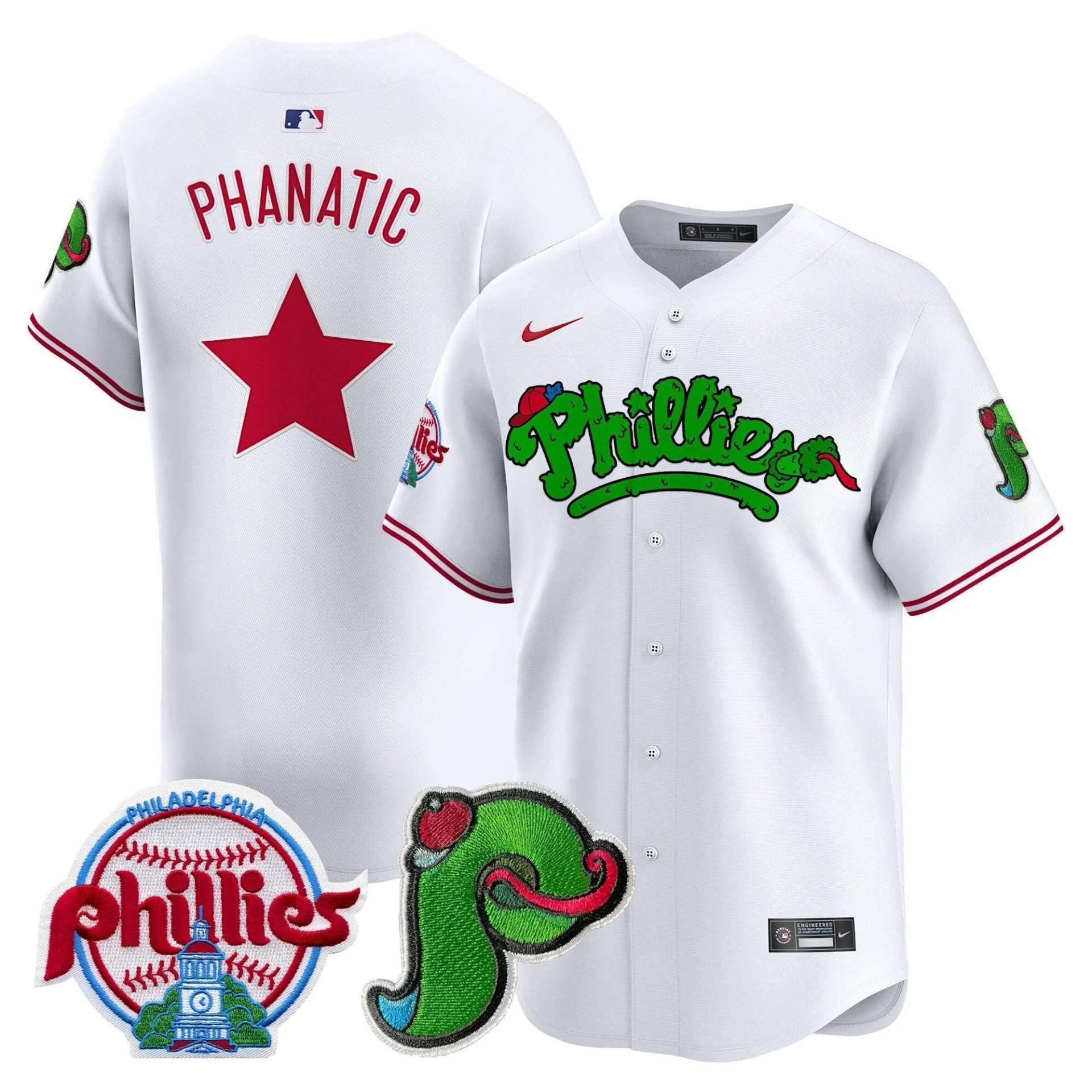Phillies Phanatic Patch Vapor Premier Limited Jersey V4 - All Stitched by Digigearus