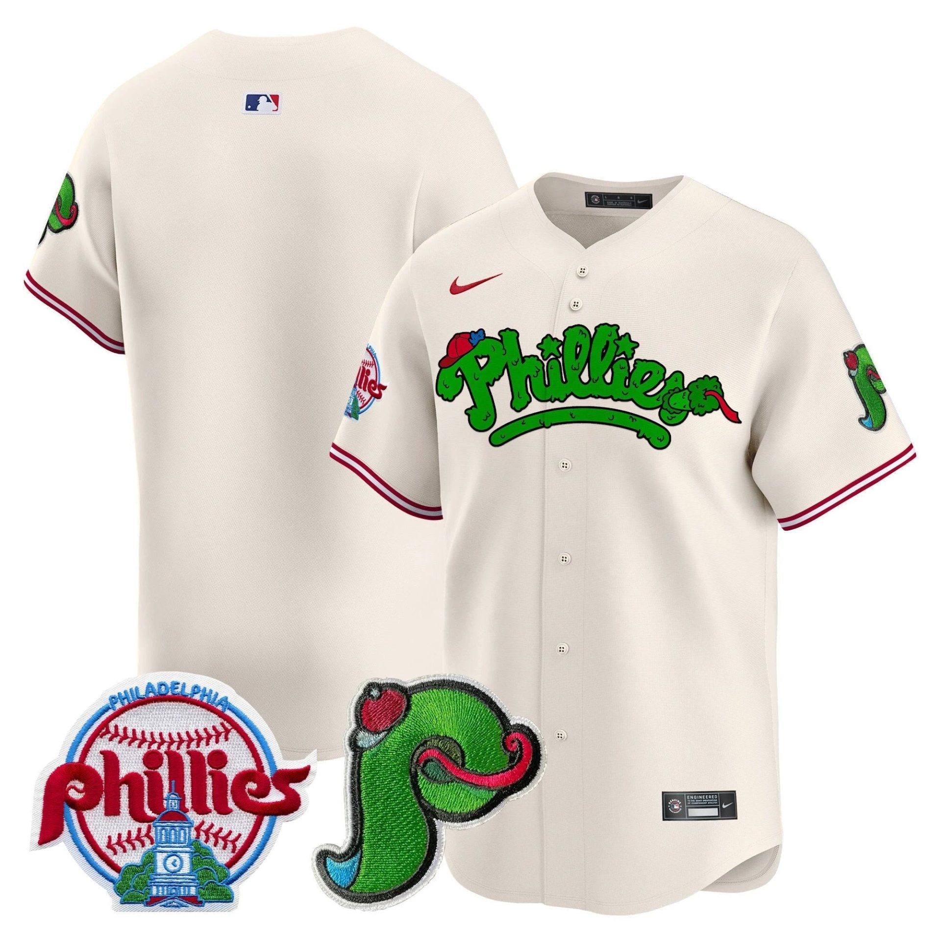 Phillies Phanatic Patch Vapor Premier Limited Jersey V4 - All Stitched by Digigearus