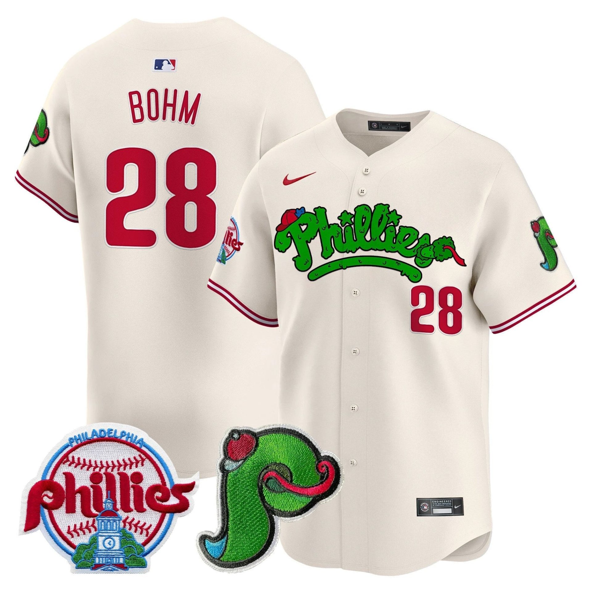 Phillies Phanatic Patch Vapor Premier Limited Jersey V4 - All Stitched by Digigearus