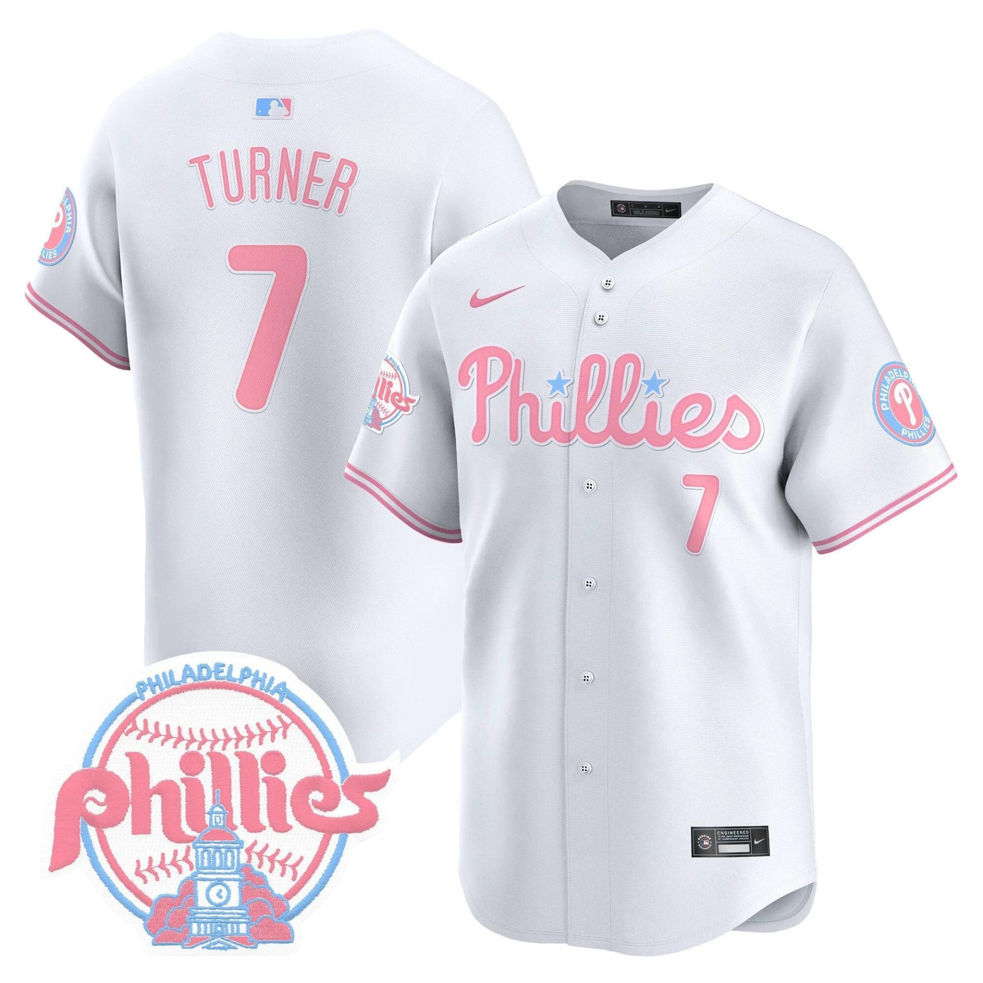 Unisex Phillies Bubblegum Pink Vapor Premier Limited Jersey V2 - All Stitched by Digigearus