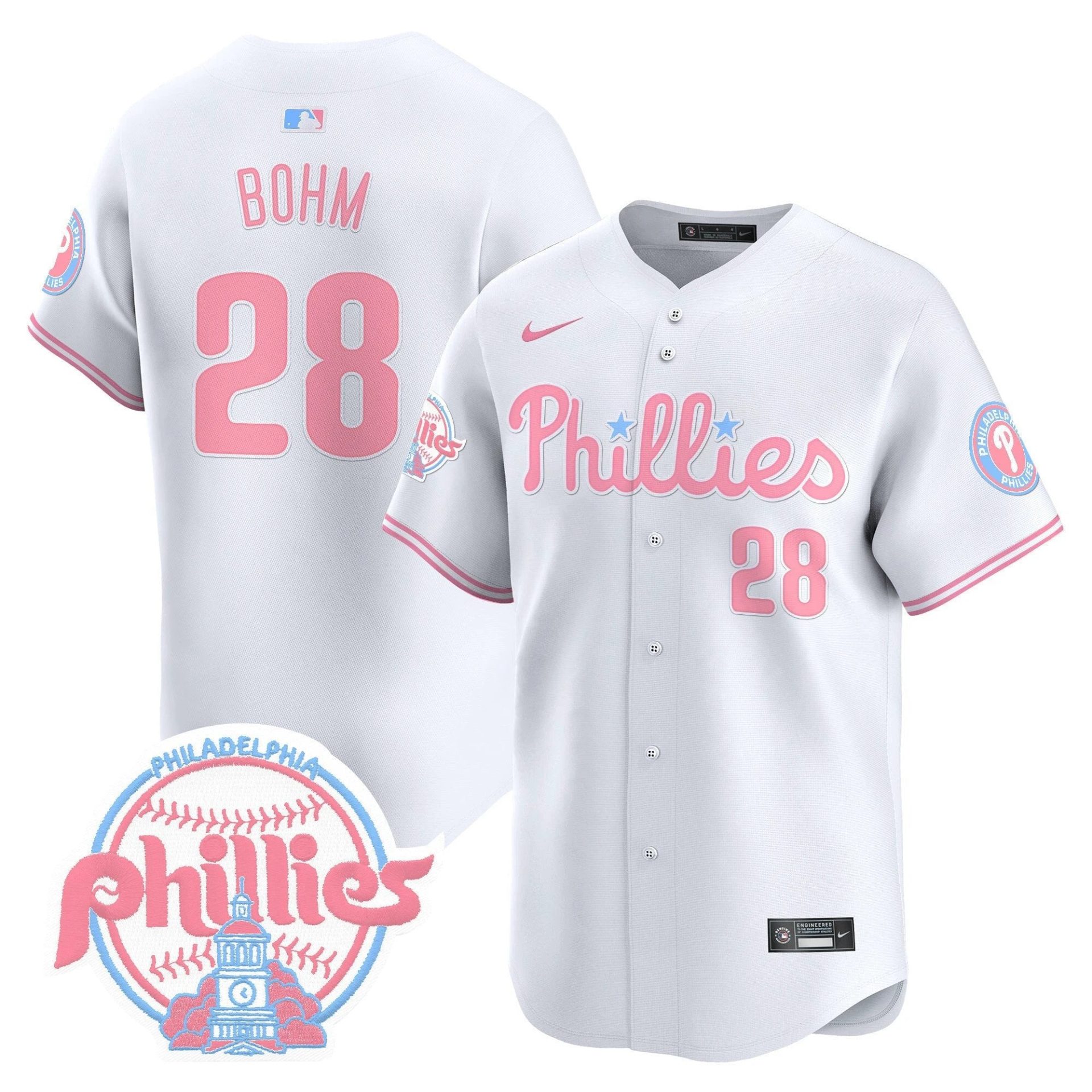 Unisex Phillies Bubblegum Pink Vapor Premier Limited Jersey V2 - All Stitched by Digigearus