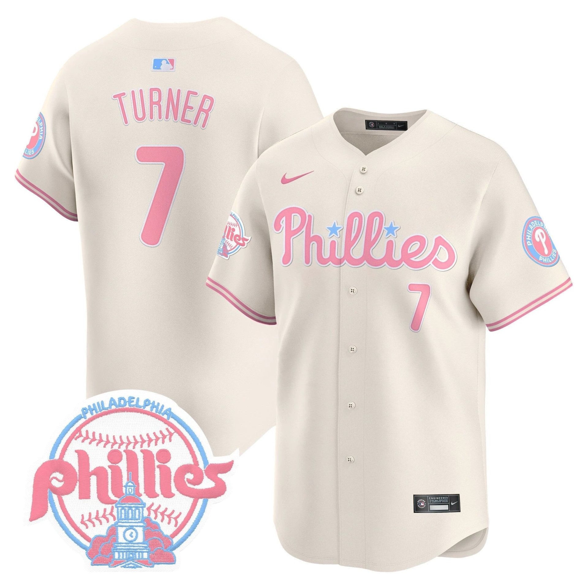 Unisex Phillies Bubblegum Pink Vapor Premier Limited Jersey V2 - All Stitched by Digigearus