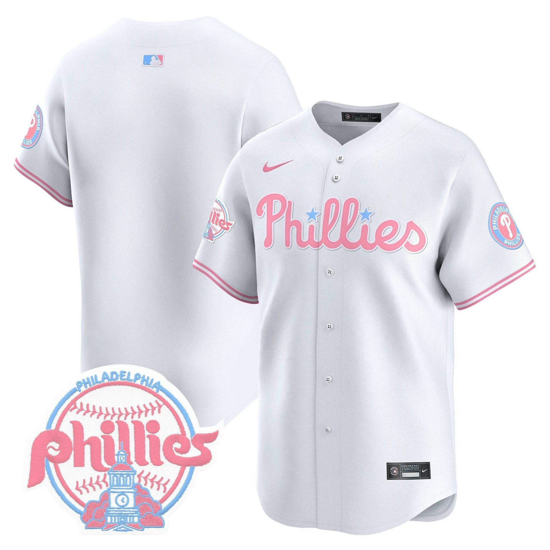 Unisex Phillies Bubblegum Pink Vapor Premier Limited Jersey V2 - All Stitched by Digigearus