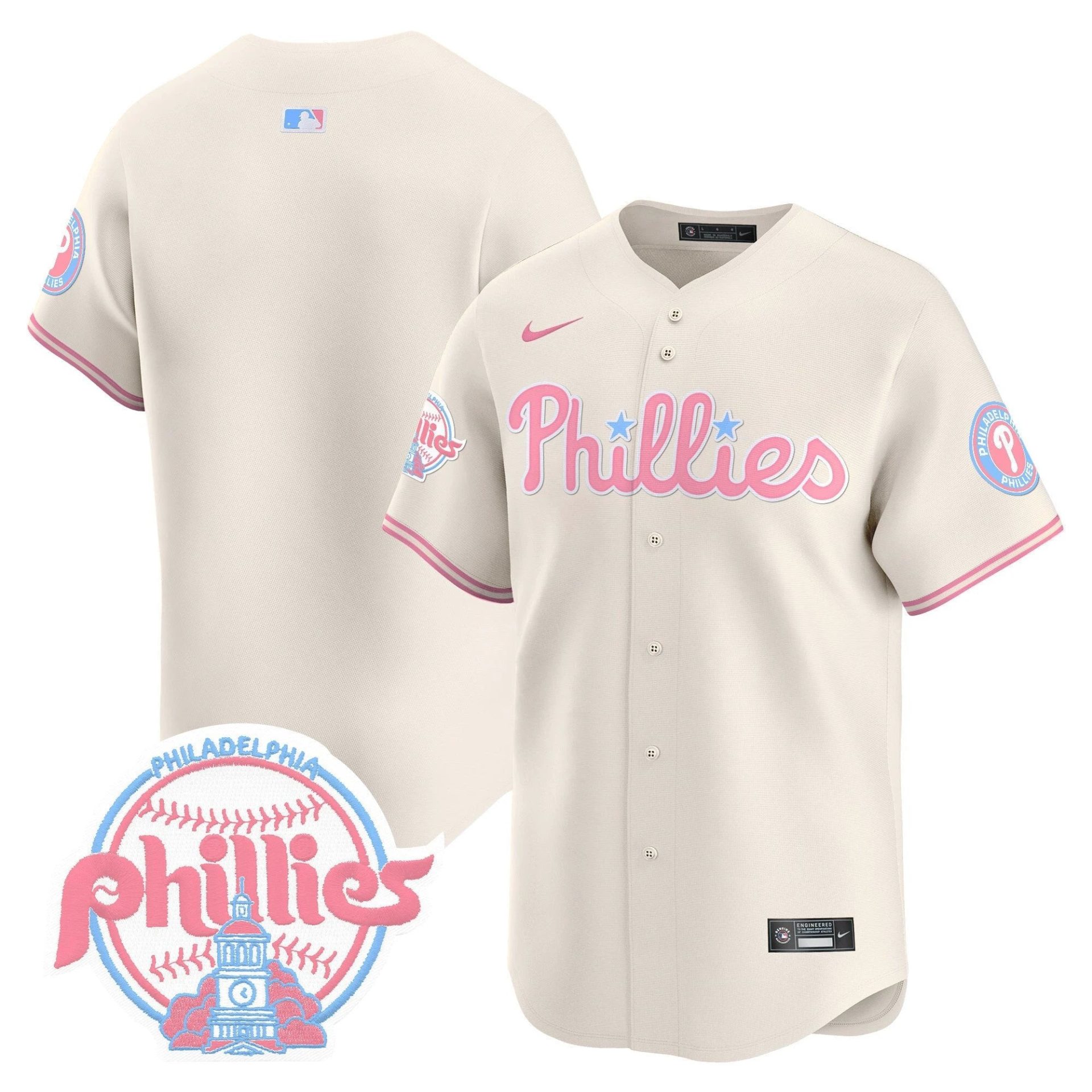 Unisex Phillies Bubblegum Pink Vapor Premier Limited Jersey V2 - All Stitched by Digigearus