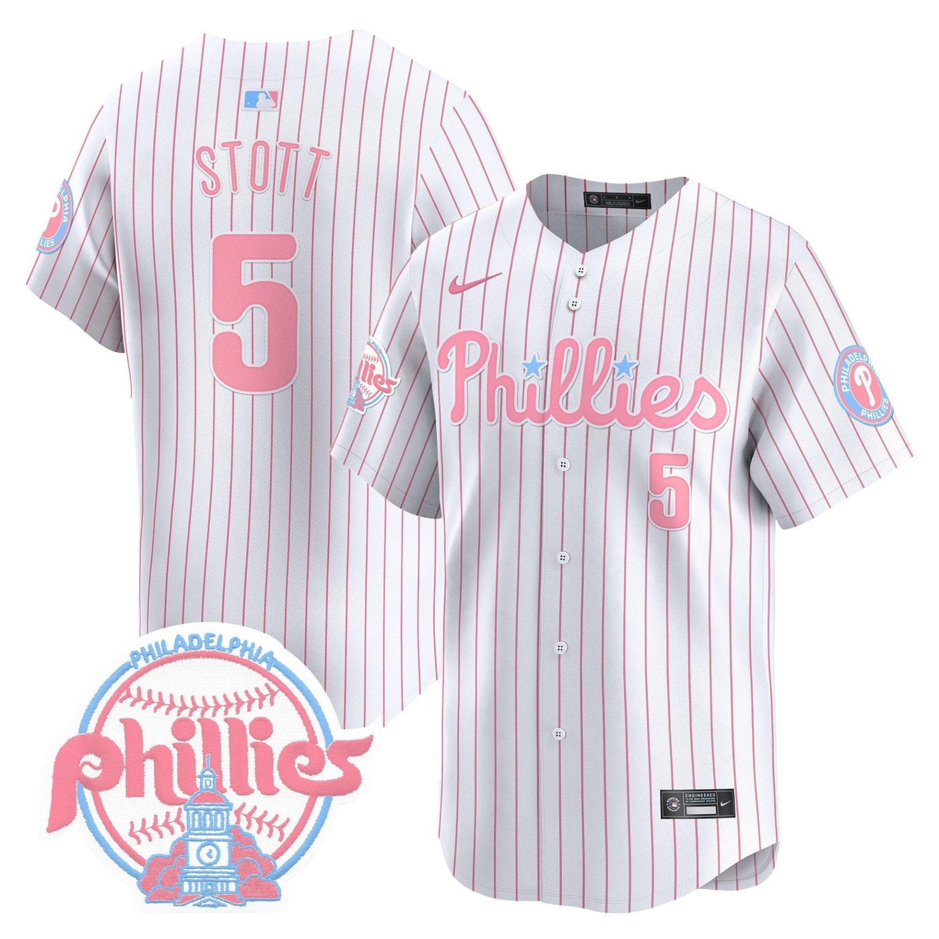 Unisex Phillies Bubblegum Pink Vapor Premier Limited Jersey V2 - All Stitched by Digigearus