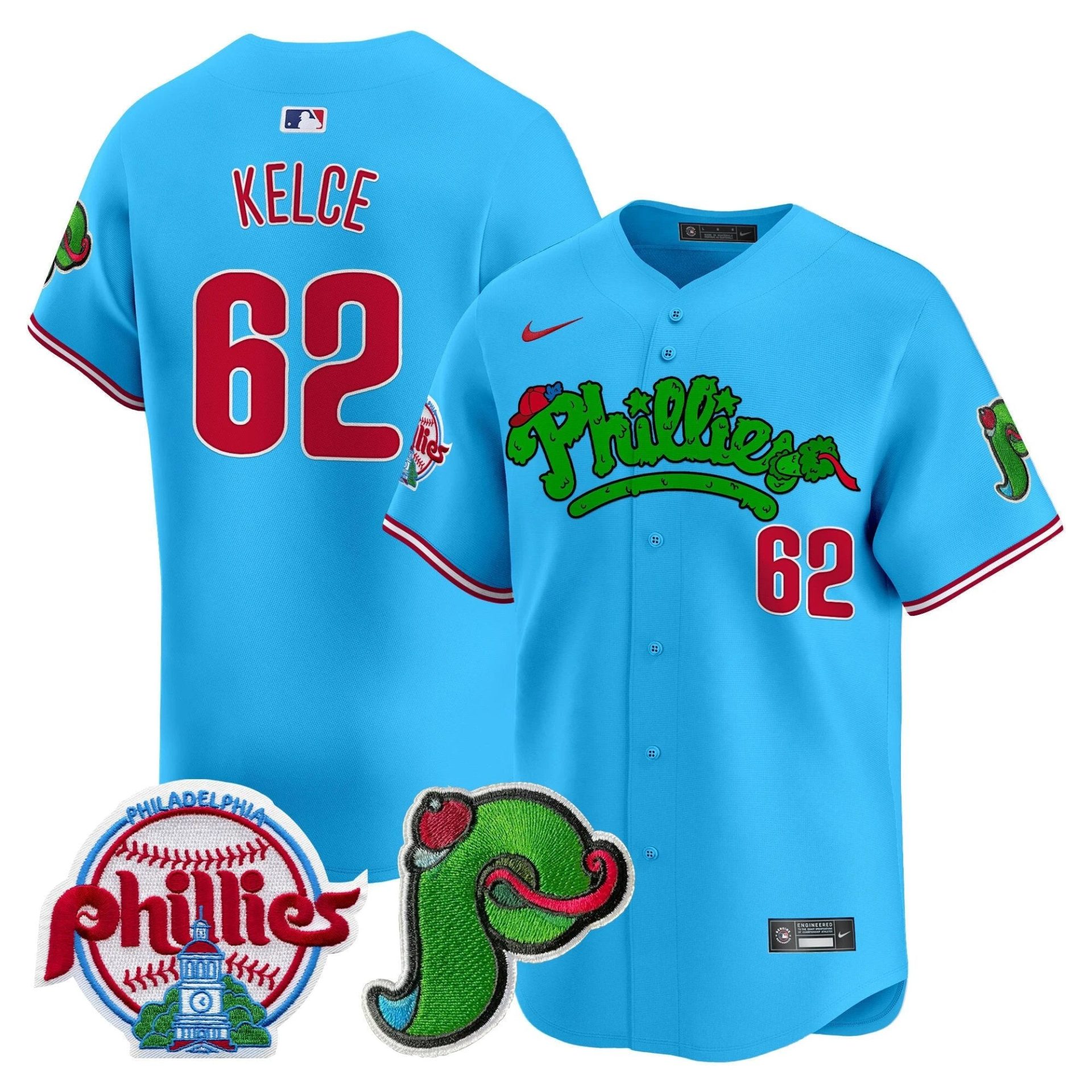 Phillies Phanatic Patch Vapor Premier Limited Jersey V4 - All Stitched by Digigearus