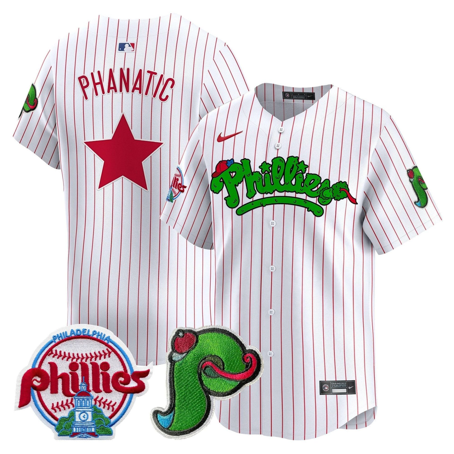 Phillies Phanatic Patch Vapor Premier Limited Jersey V4 - All Stitched by Digigearus
