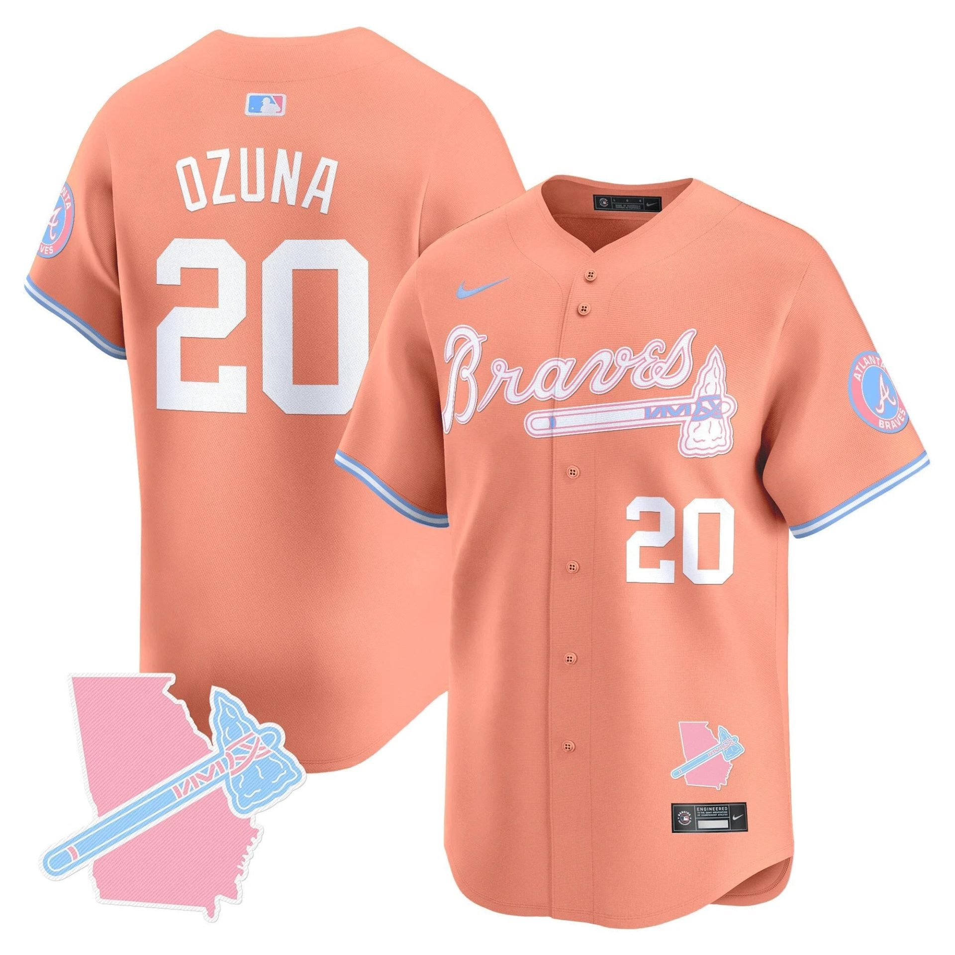 Unisex ATL Bubblegum Pink Vapor Premier Limited Jersey - All Stitched by Digigearus