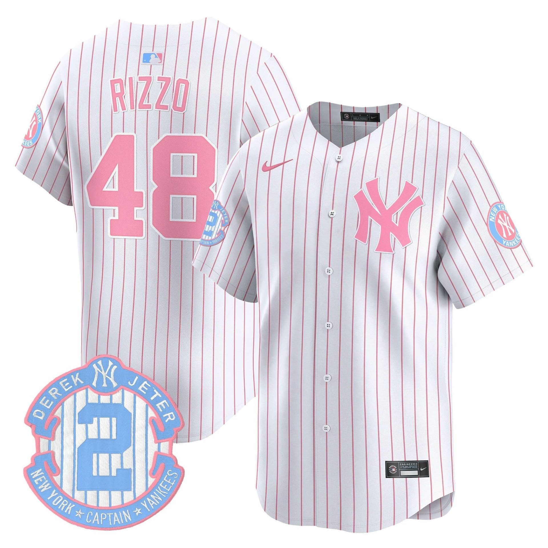 Unisex NYY Bubblegum Pink Vapor Premier Limited Jersey - All Stitched by New York Yankees