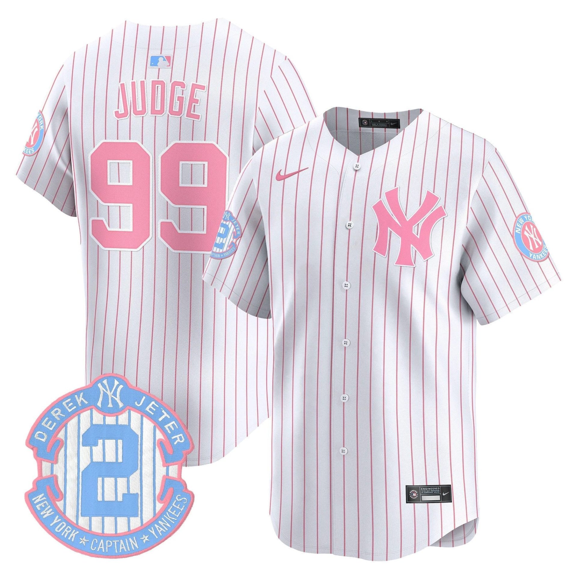 Unisex NYY Bubblegum Pink Vapor Premier Limited Jersey - All Stitched by New York Yankees