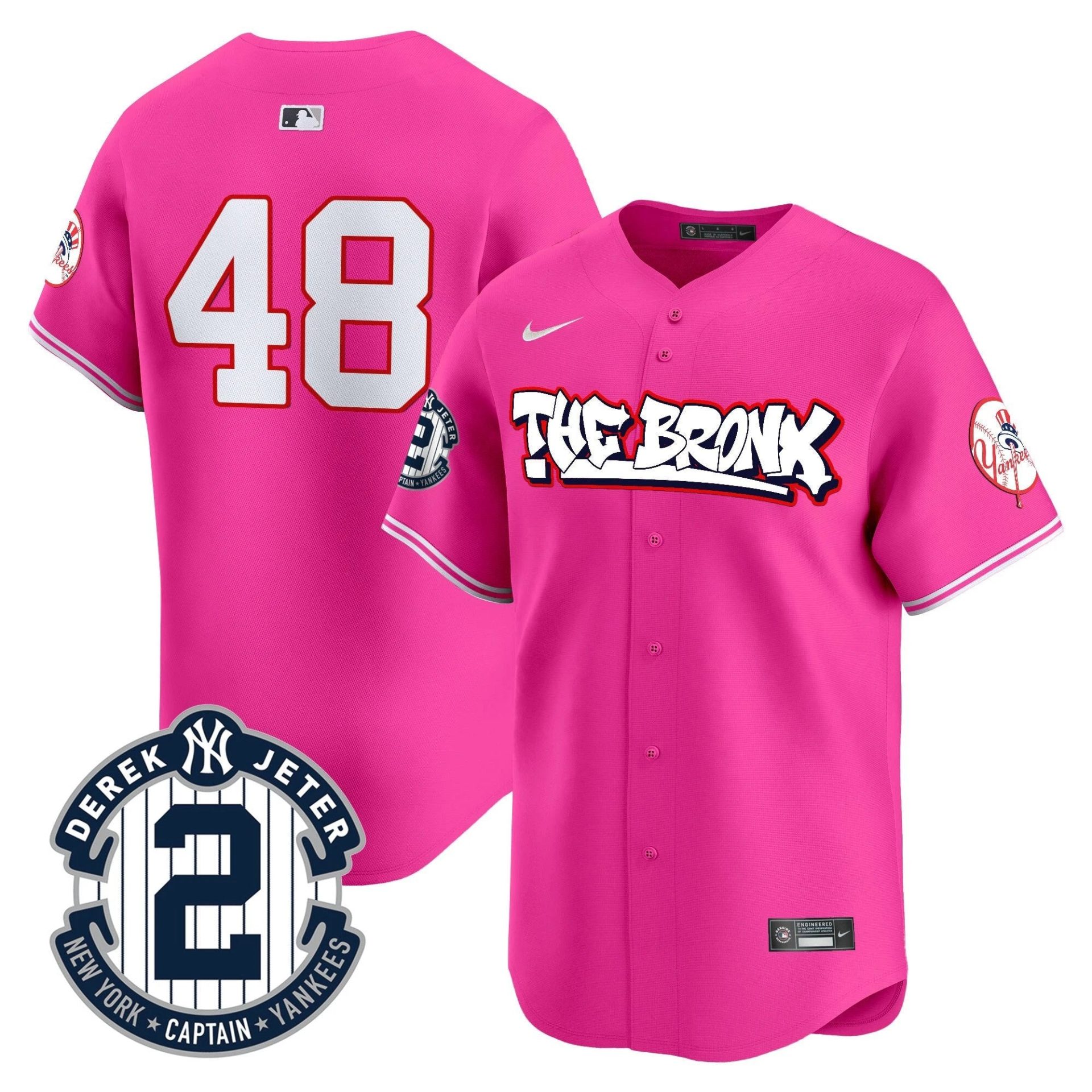NYY The Bronx Graffiti Vapor Premier Limited Jersey V8 - All Stitched by New York Yankees