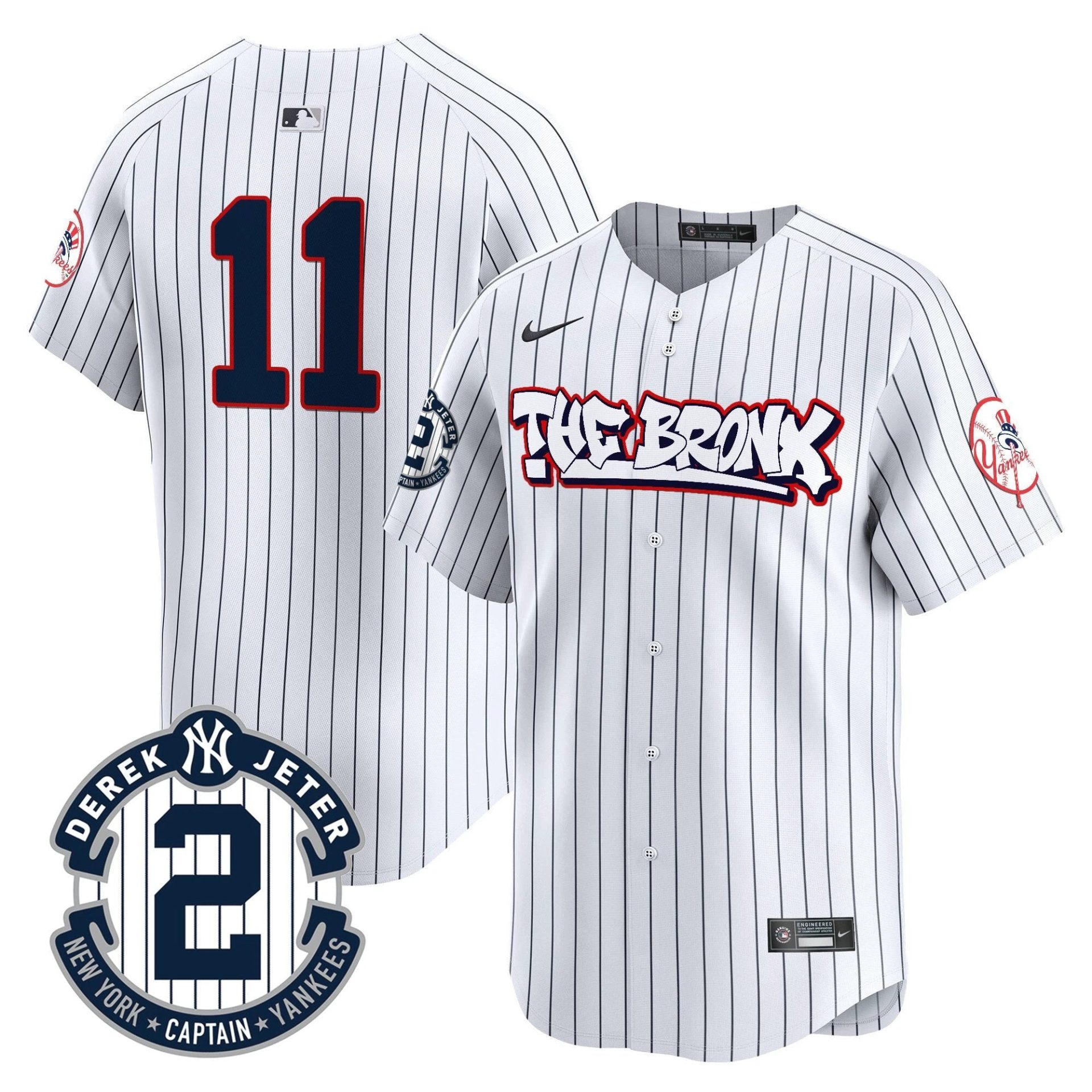 NYY The Bronx Graffiti Vapor Premier Limited Jersey V8 - All Stitched by New York Yankees