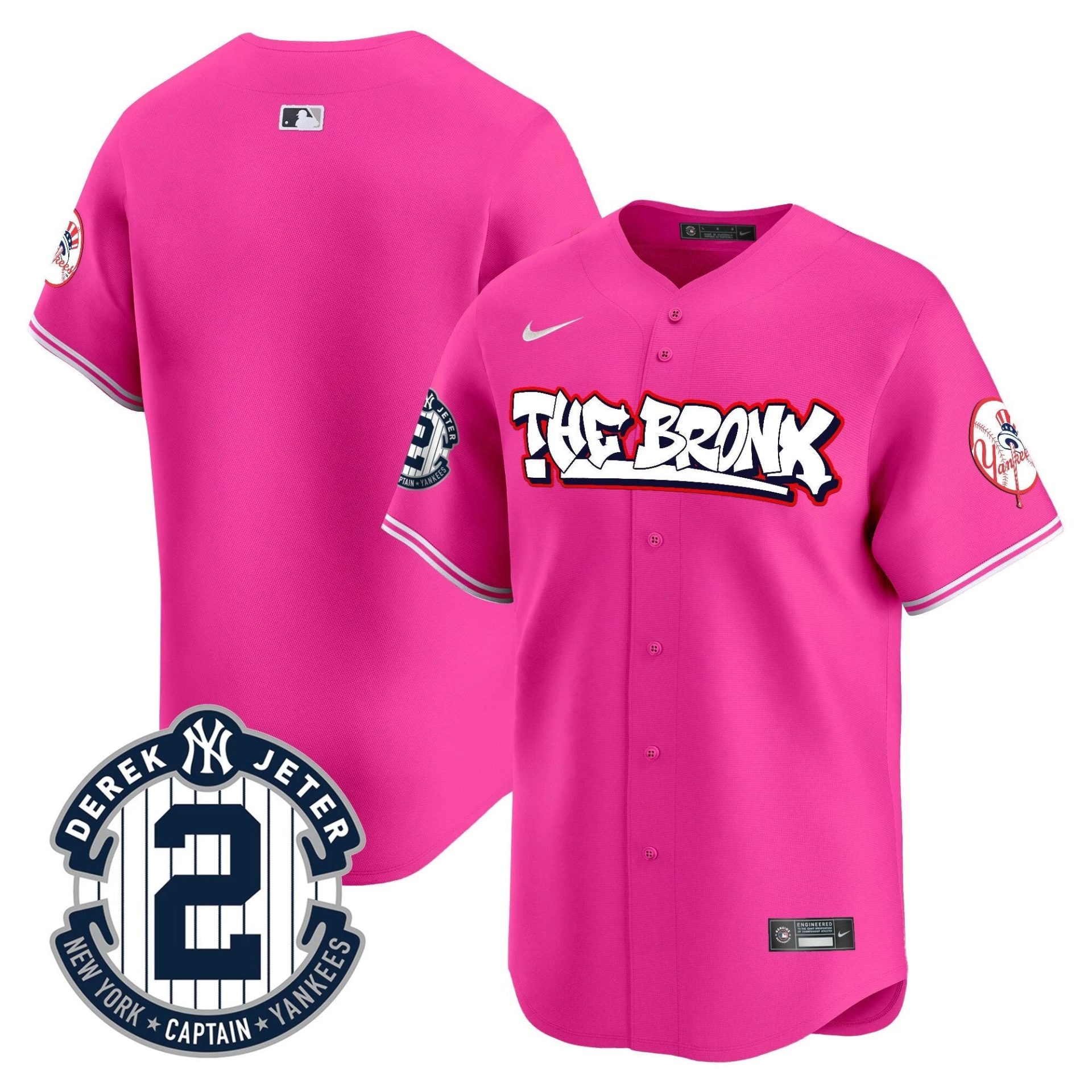 NYY The Bronx Graffiti Vapor Premier Limited Jersey V8 - All Stitched by New York Yankees