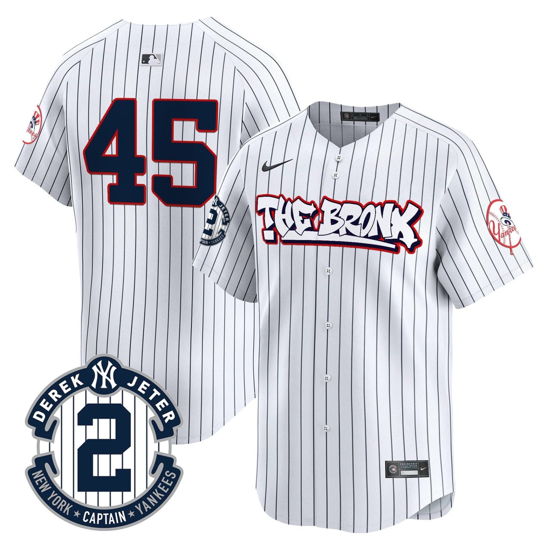 NYY The Bronx Graffiti Vapor Premier Limited Jersey V8 - All Stitched by New York Yankees