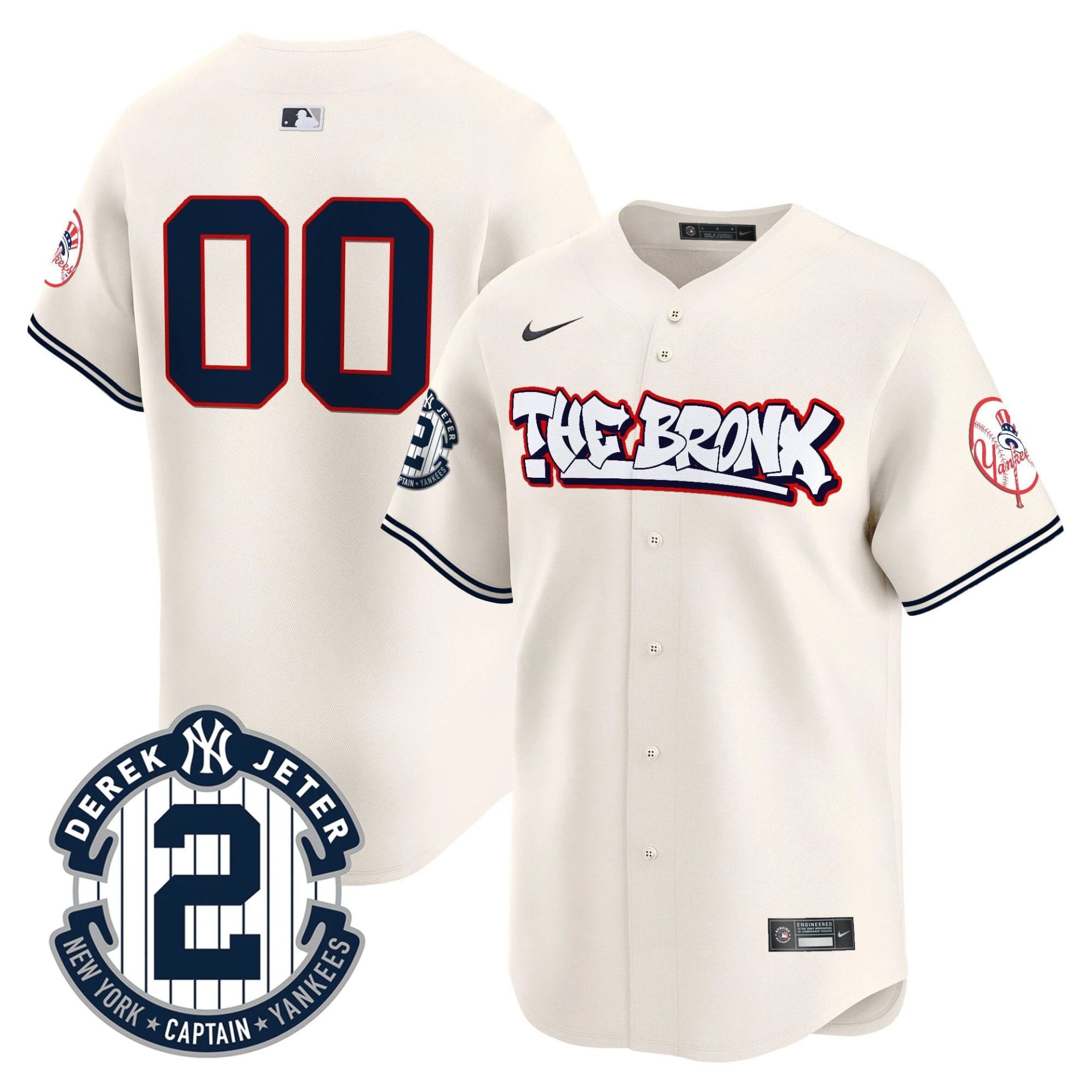 NYY The Bronx Graffiti Vapor Premier Limited Custom Jersey V8 - All Stitched by New York Yankees