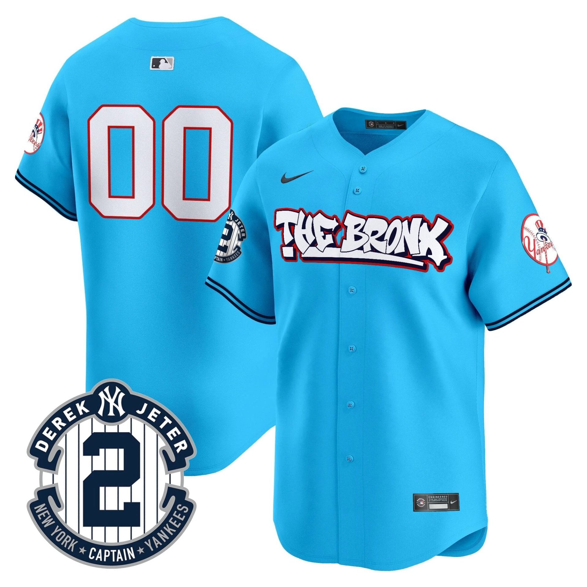 NYY The Bronx Graffiti Vapor Premier Limited Custom Jersey V8 - All Stitched by New York Yankees