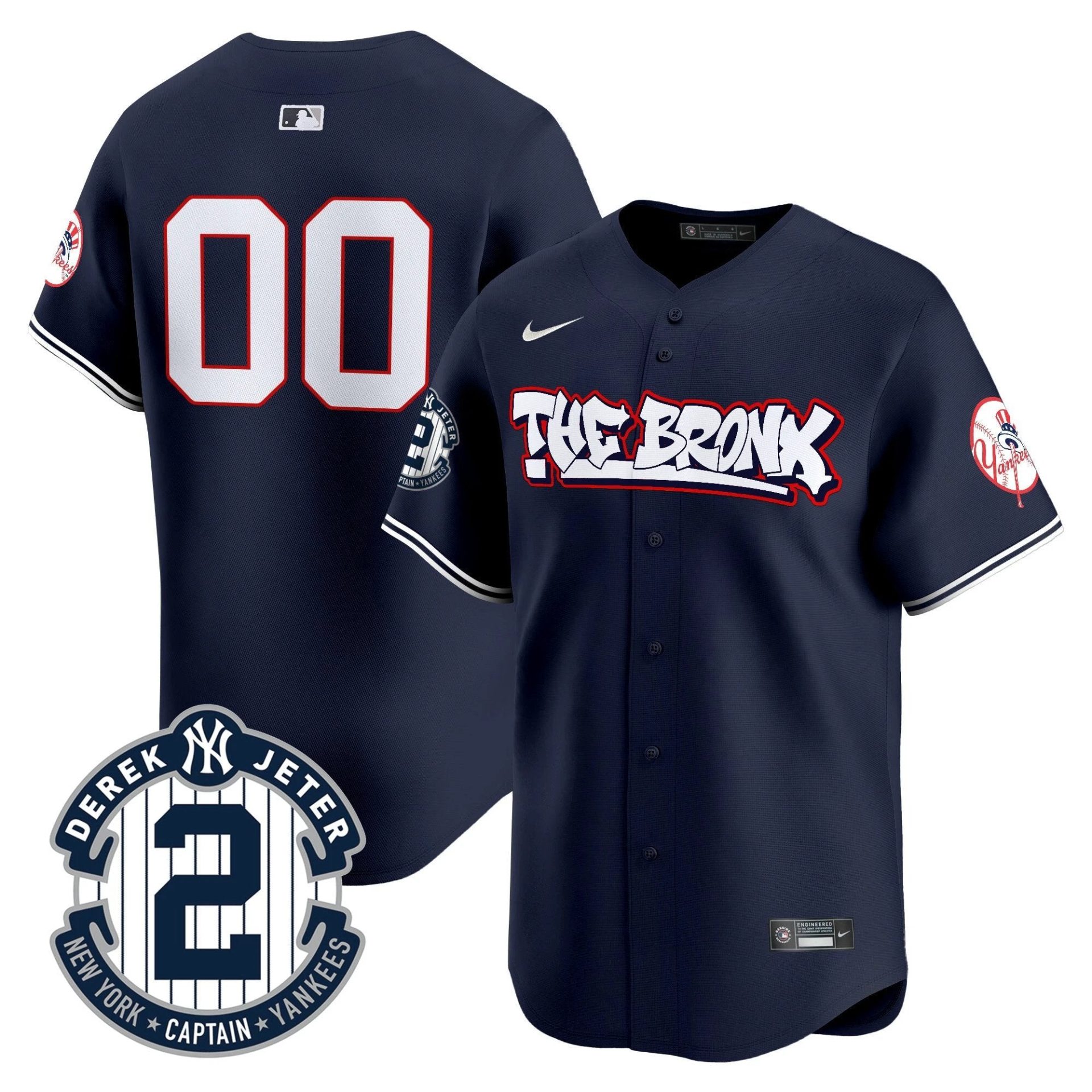 NYY The Bronx Graffiti Vapor Premier Limited Custom Jersey V8 - All Stitched by New York Yankees
