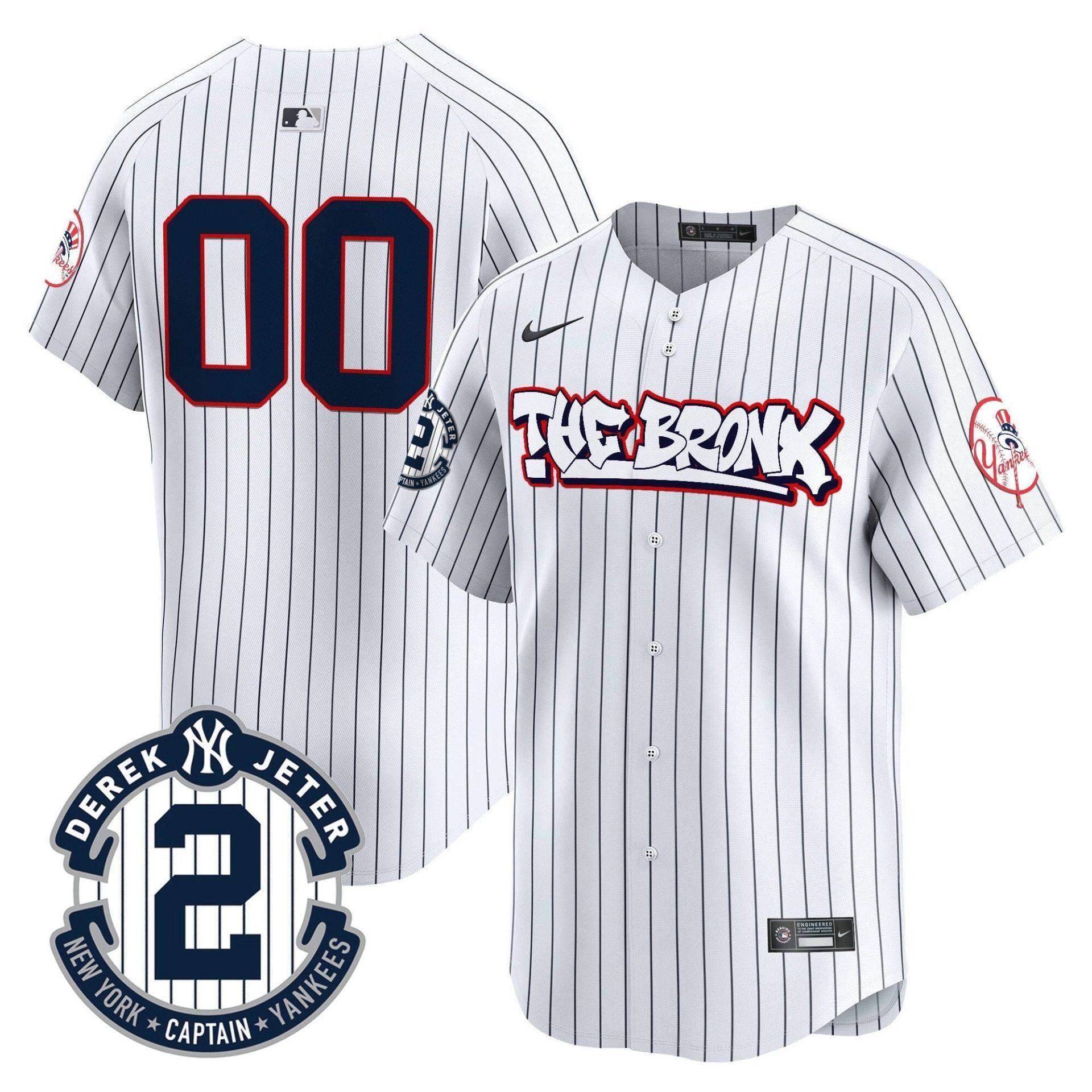 NYY The Bronx Graffiti Vapor Premier Limited Custom Jersey V8 - All Stitched by New York Yankees
