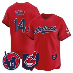 Cleveland Indians Larry Doby Patch Vapor Premier Limited Jersey - All Stitched by Digigearus