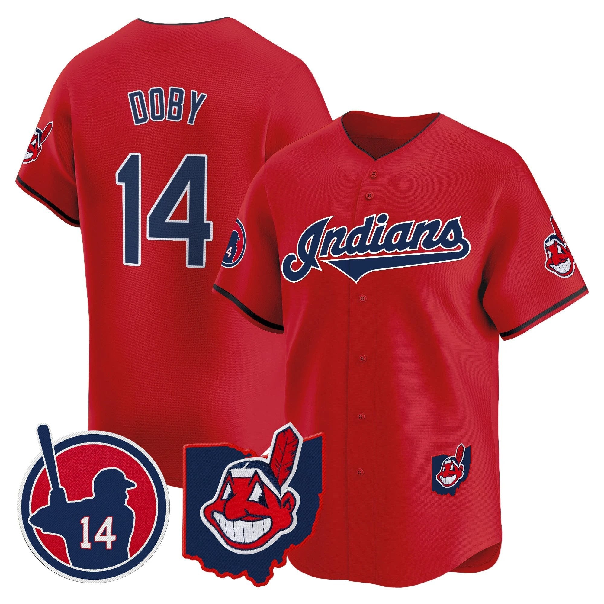 Cleveland Indians Larry Doby Patch Vapor Premier Limited Jersey - All Stitched by Digigearus
