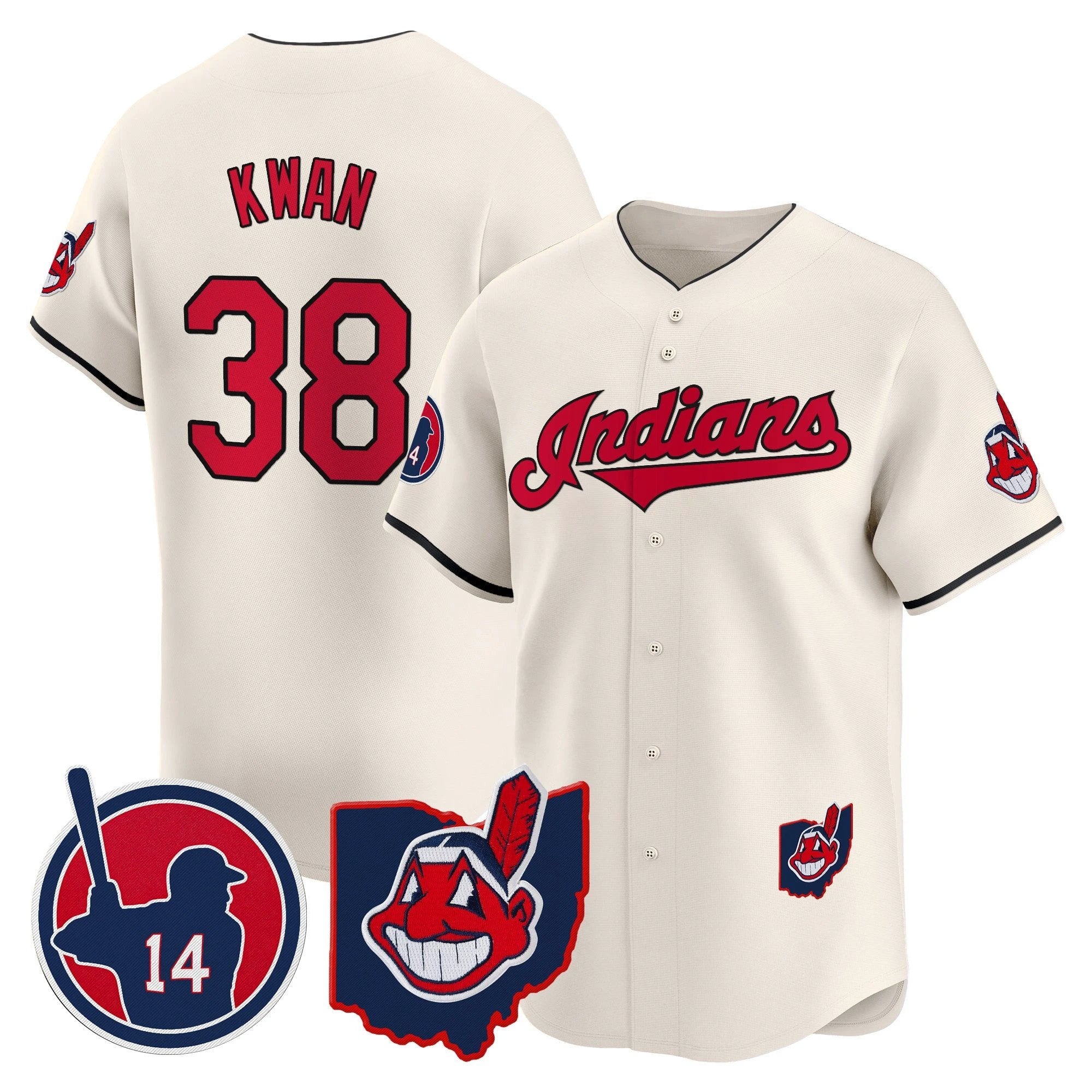 Cleveland Indians Larry Doby Patch Vapor Premier Limited Jersey - All Stitched by Digigearus
