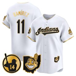 Cleveland Indians Larry Doby Patch Vapor Premier Limited Jersey - All Stitched by Digigearus