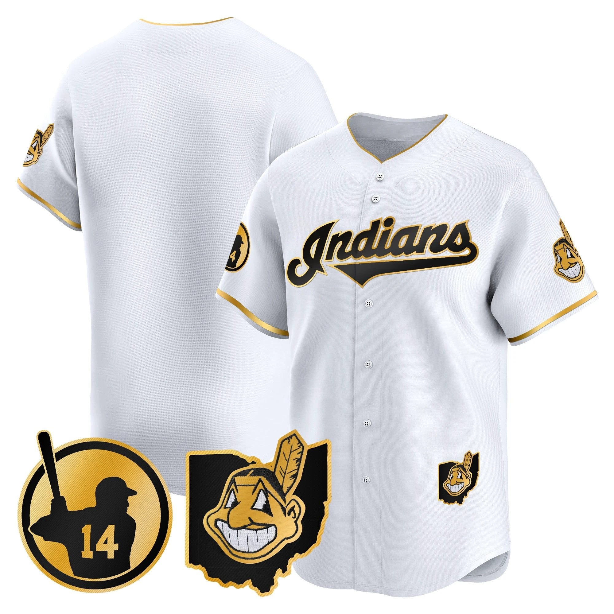 Cleveland Indians Larry Doby Patch Vapor Premier Limited Jersey - All Stitched by Digigearus