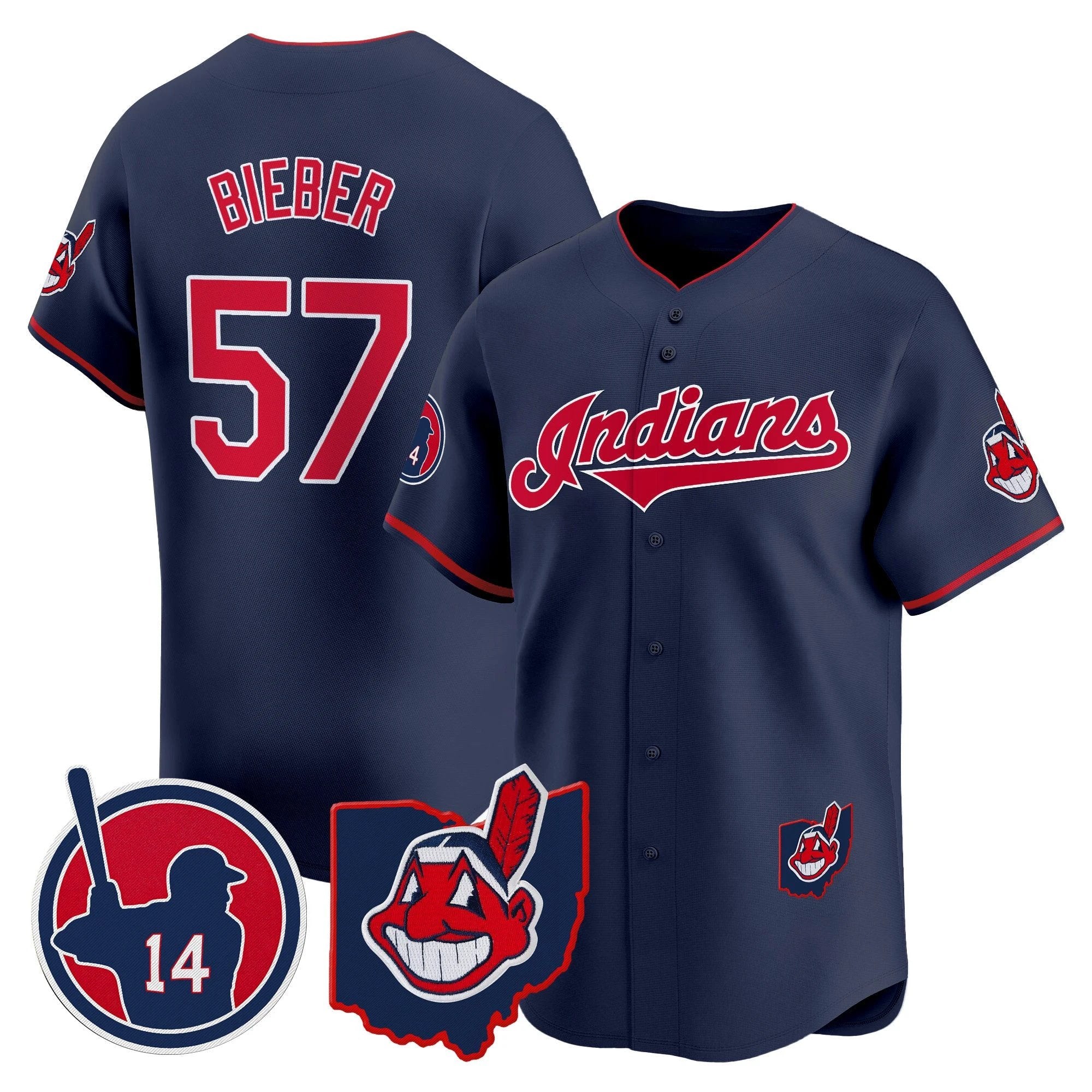 Cleveland Indians Larry Doby Patch Vapor Premier Limited Jersey - All Stitched by Digigearus