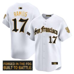 SF 'Gothic Fog Edition' Gold Vapor Premier Limited Jersey - All Stitched by San Francisco Giants