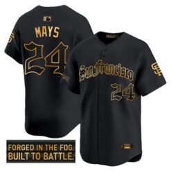 SF 'Gothic Fog Edition' Gold Vapor Premier Limited Jersey - All Stitched by San Francisco Giants