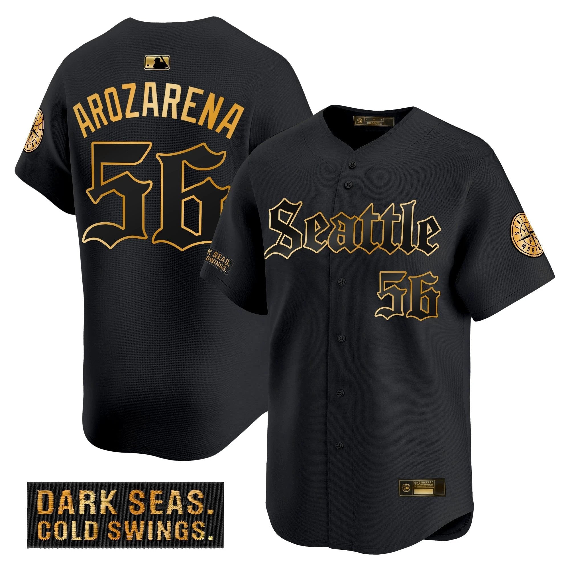 SEA 'Deep Sea Gothic Edition' Gold Vapor Premier Limited Jersey - All Stitched by Magicgearus
