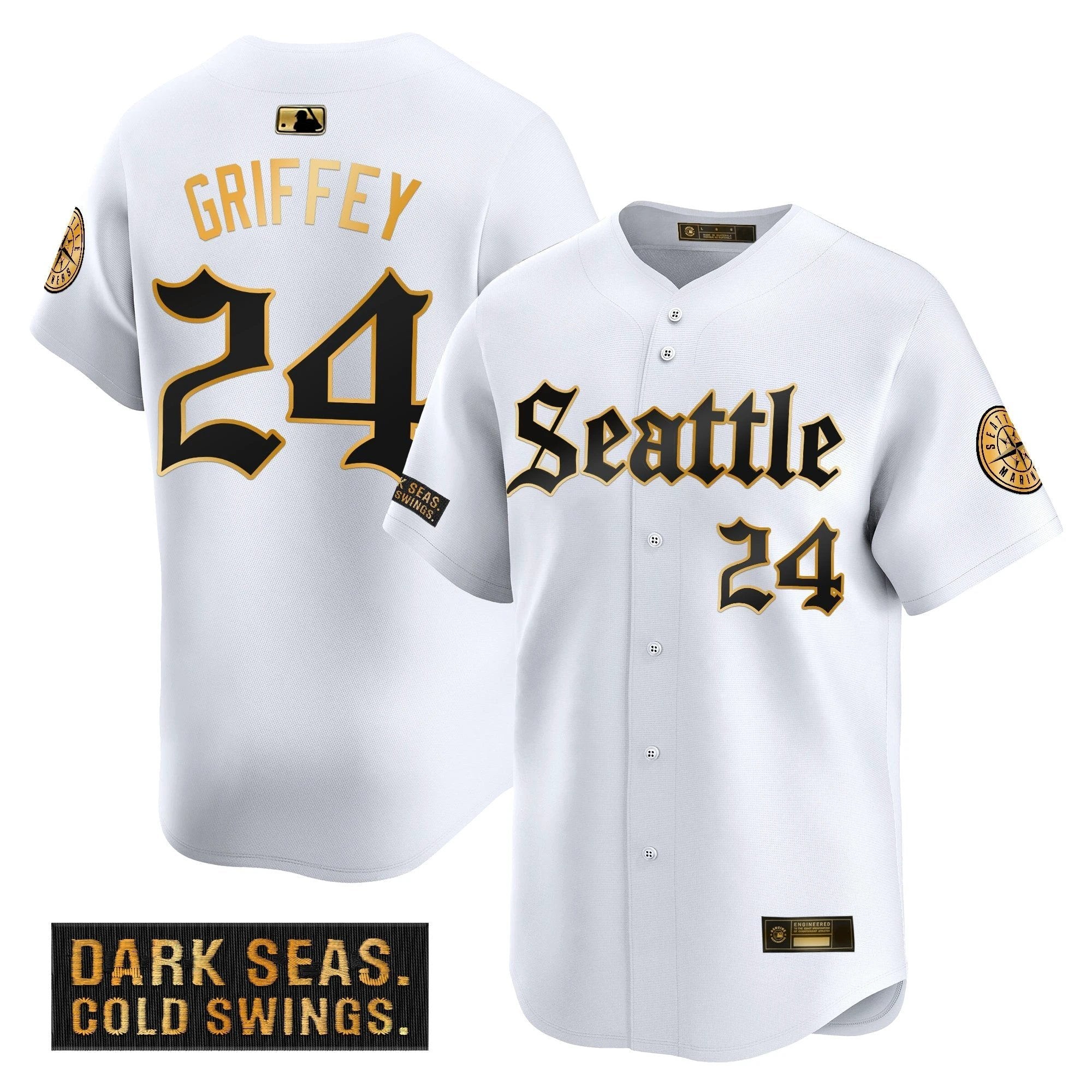 SEA 'Deep Sea Gothic Edition' Gold Vapor Premier Limited Jersey - All Stitched by Magicgearus