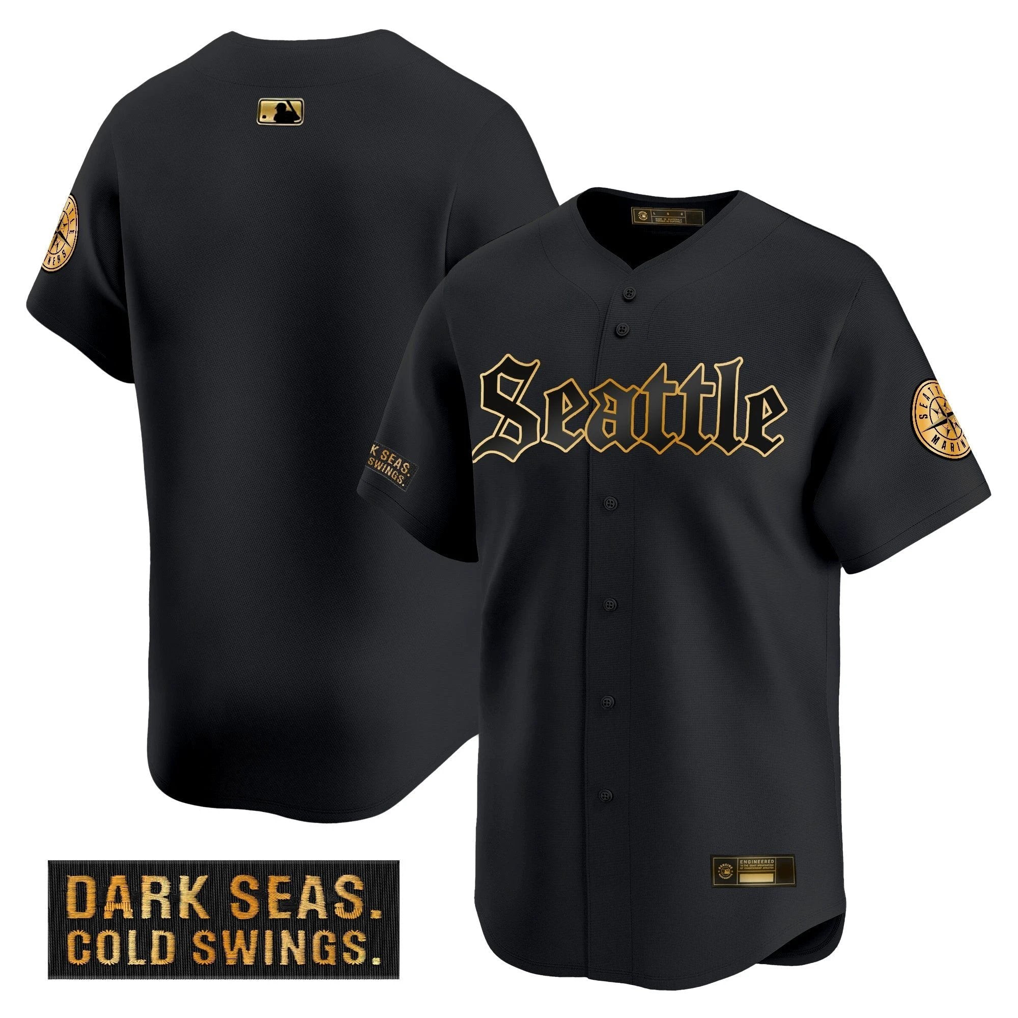 SEA 'Deep Sea Gothic Edition' Gold Vapor Premier Limited Jersey - All Stitched by Magicgearus