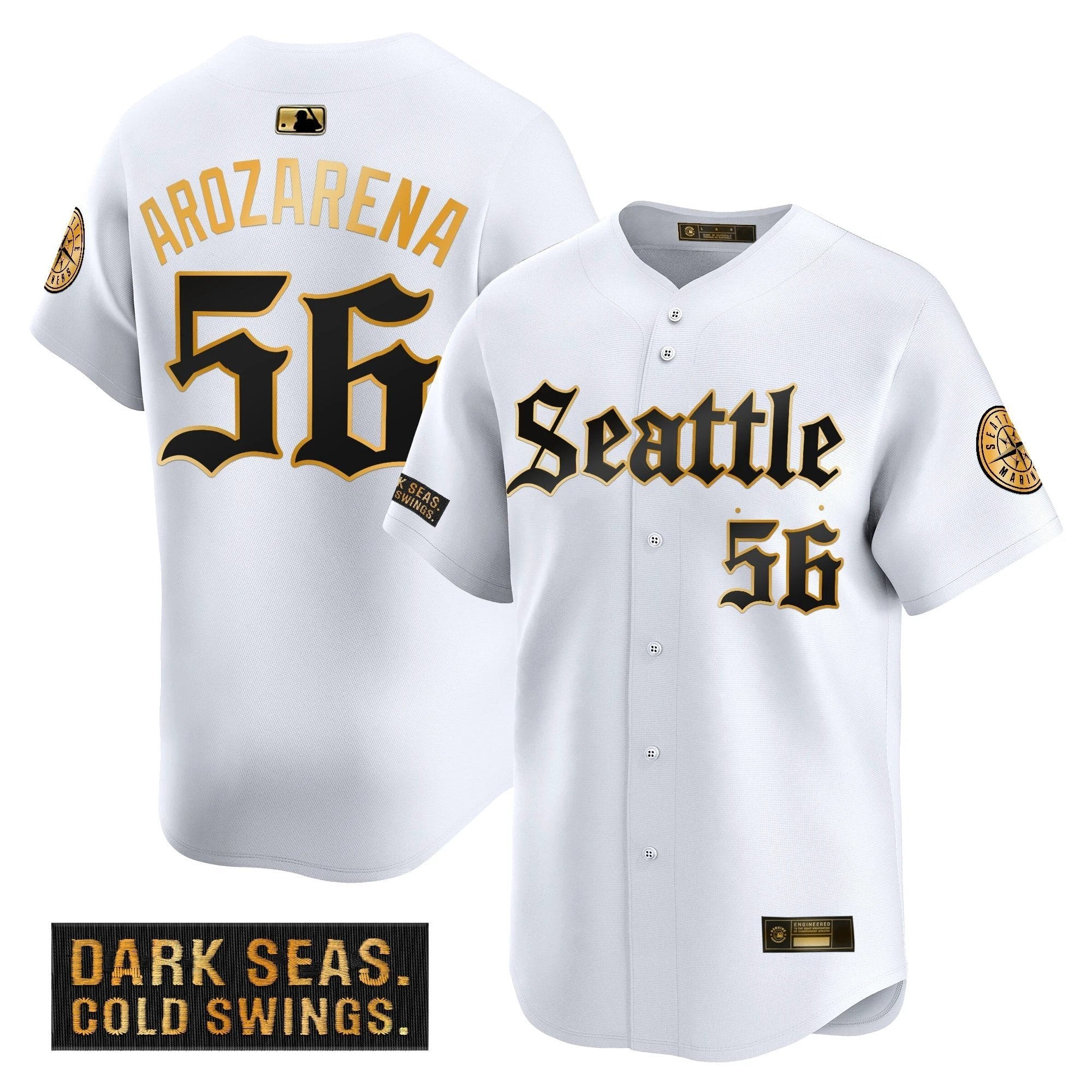 SEA 'Deep Sea Gothic Edition' Gold Vapor Premier Limited Jersey - All Stitched by Magicgearus