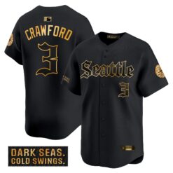 SEA 'Deep Sea Gothic Edition' Gold Vapor Premier Limited Jersey - All Stitched by Magicgearus