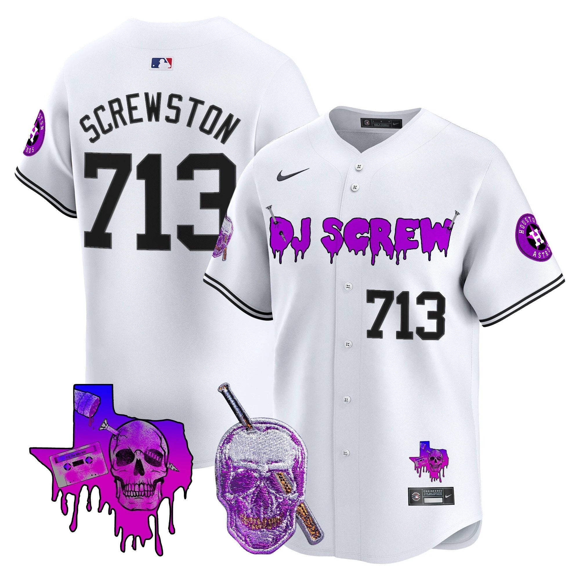 Astros DJ Screw Vapor Premier Limited Jersey - All Stitched by Houston Astros