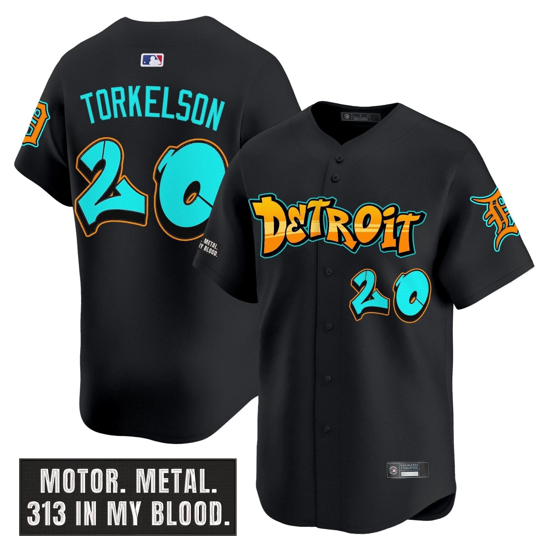DET 'Graffiti Motor City Edition' Vapor Premier Limited Jersey - All Stitched by Digigearus