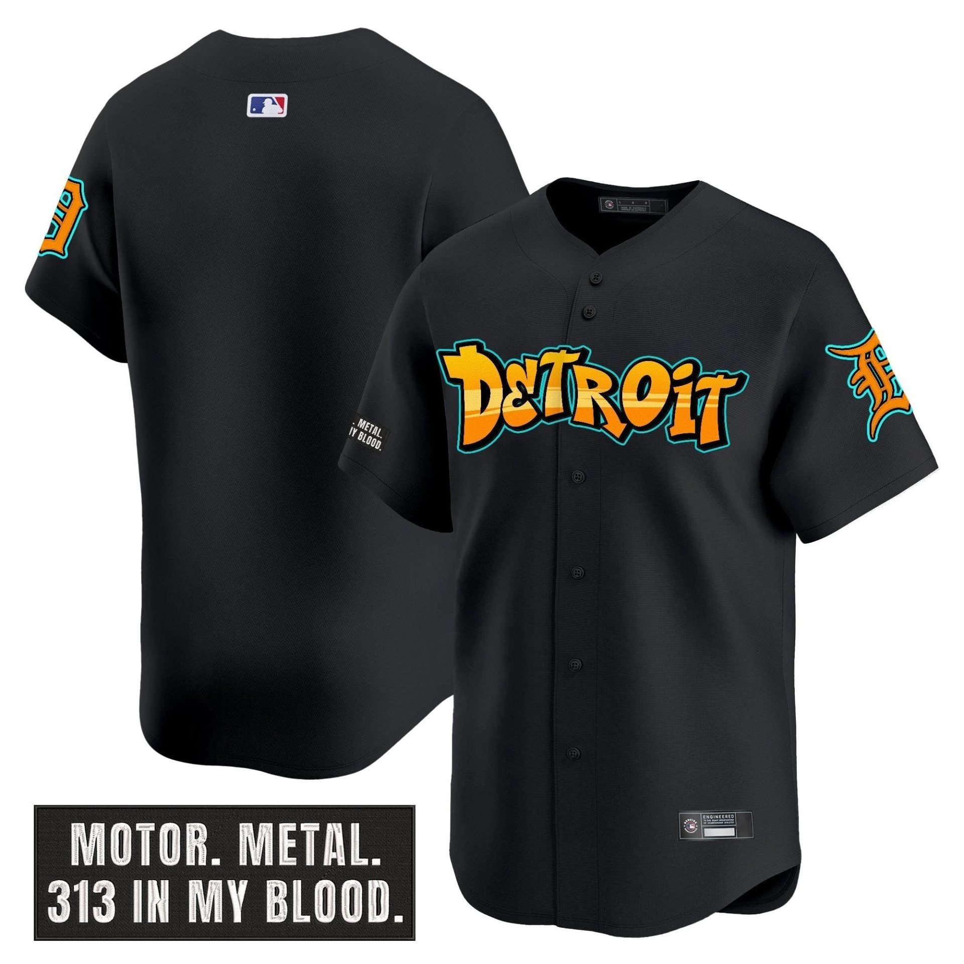 DET 'Graffiti Motor City Edition' Vapor Premier Limited Jersey - All Stitched by Digigearus