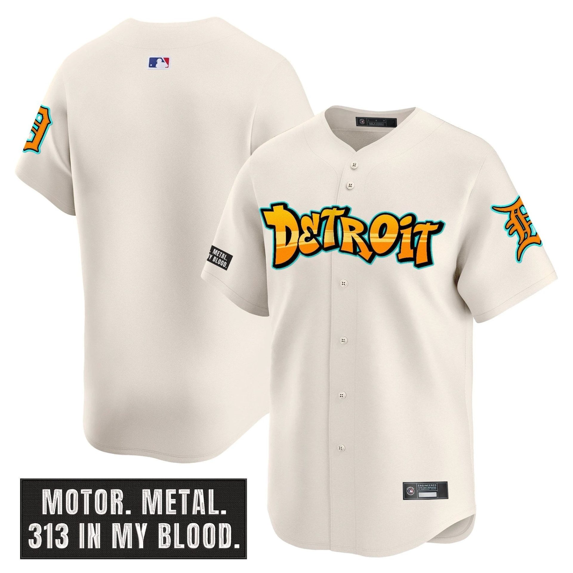 DET 'Graffiti Motor City Edition' Vapor Premier Limited Jersey - All Stitched by Digigearus