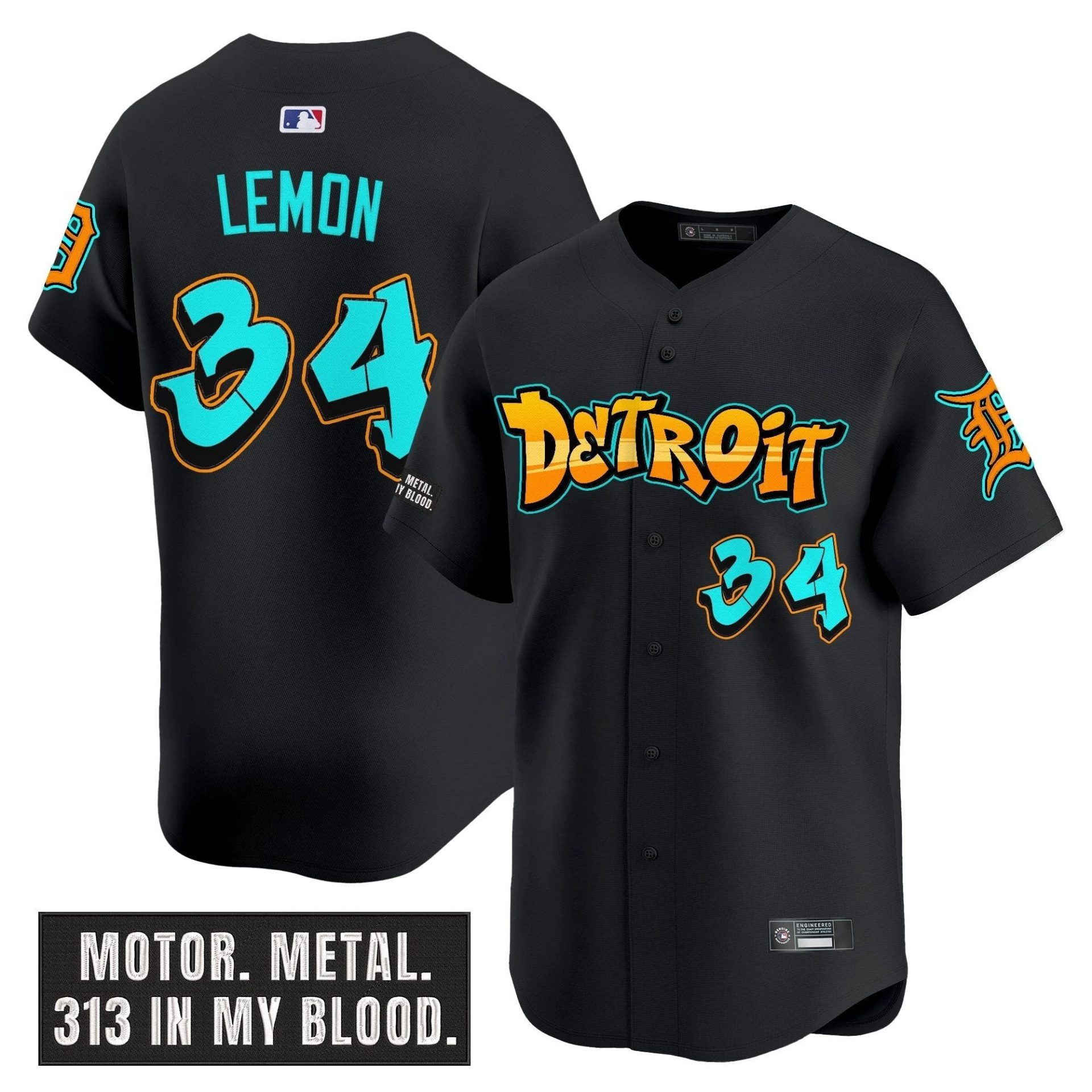 DET 'Graffiti Motor City Edition' Vapor Premier Limited Jersey - All Stitched by Digigearus