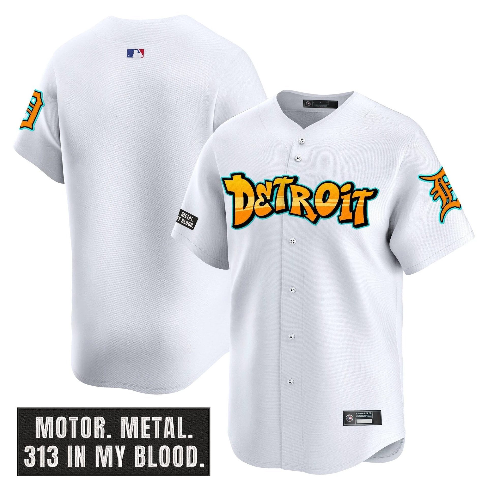 DET 'Graffiti Motor City Edition' Vapor Premier Limited Jersey - All Stitched by Digigearus