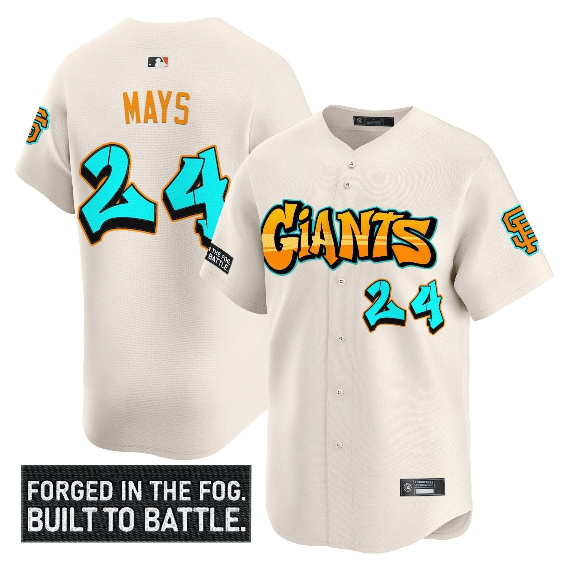 SF 'Graffiti Fog City Drop' Vapor Premier Limited Jersey - All Stitched by San Francisco Giants