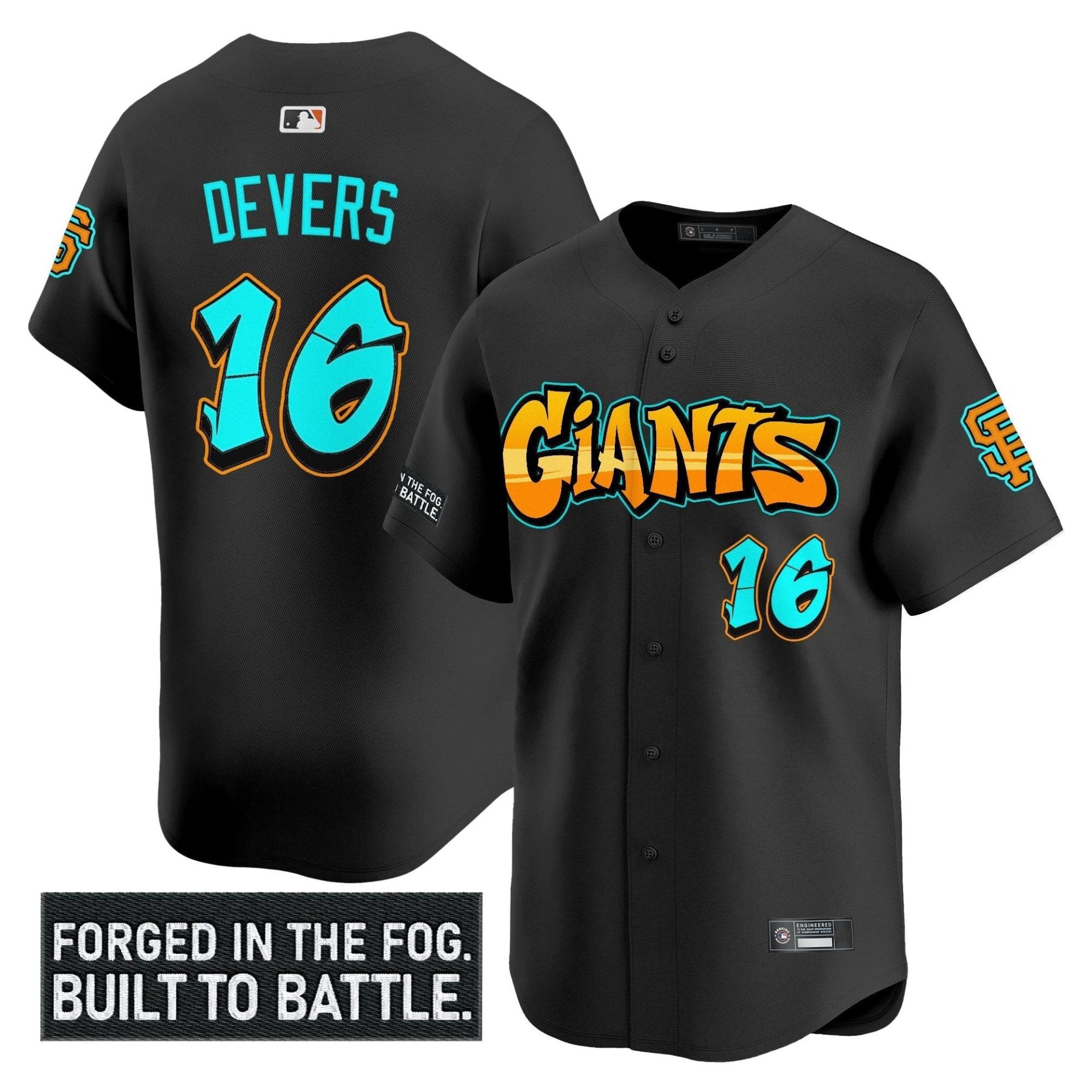 SF 'Graffiti Fog City Drop' Vapor Premier Limited Jersey - All Stitched by San Francisco Giants