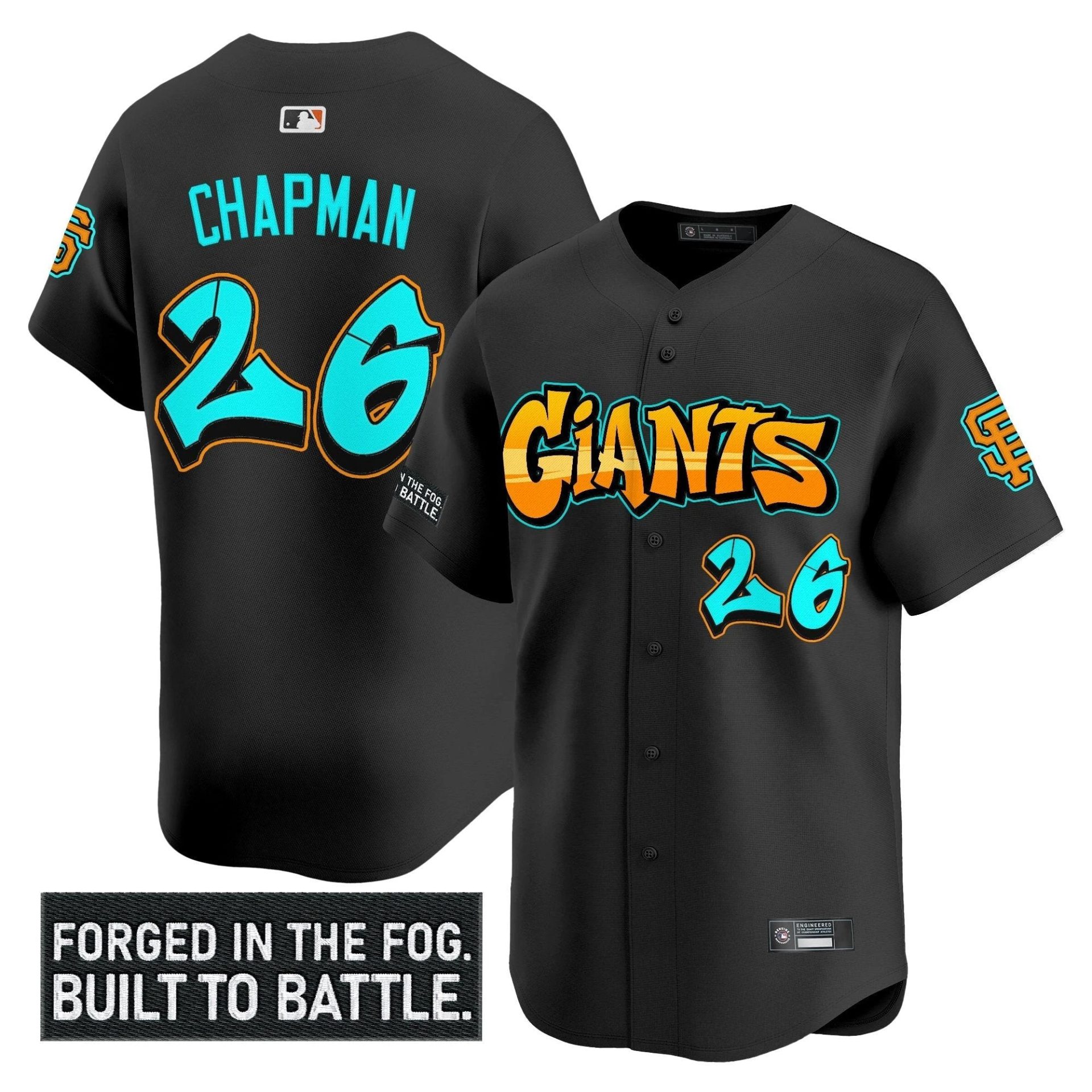 SF 'Graffiti Fog City Drop' Vapor Premier Limited Jersey - All Stitched by San Francisco Giants