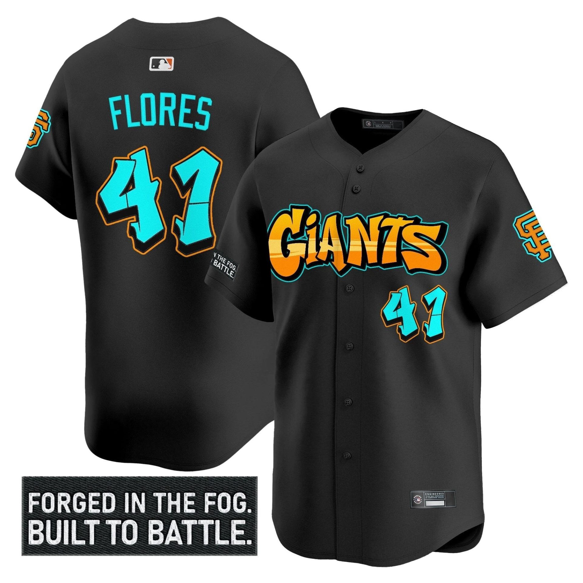 SF 'Graffiti Fog City Drop' Vapor Premier Limited Jersey - All Stitched by San Francisco Giants