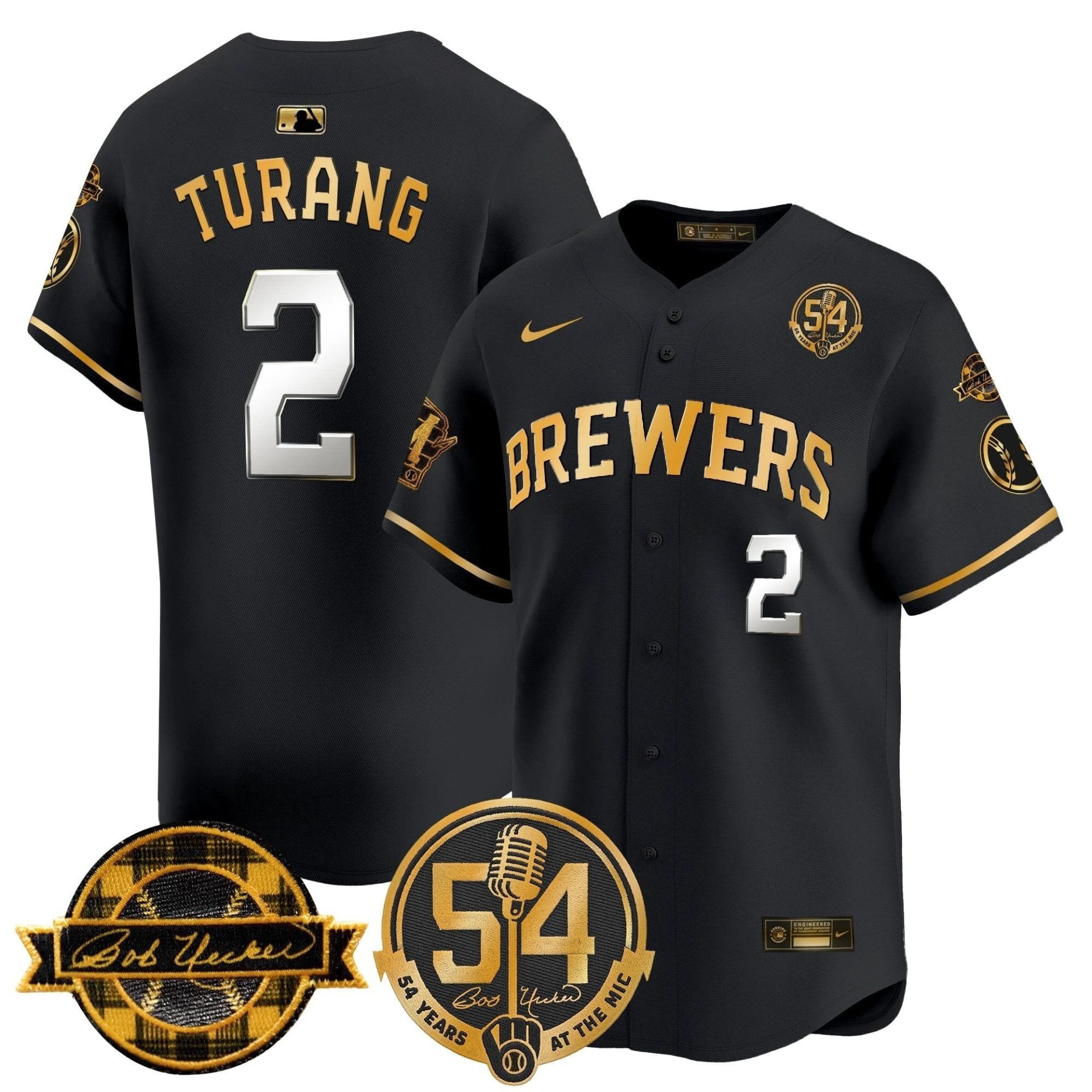MIL 'Bob Uecker - 54 Seasons for Brewers' Vapor Premier Limited Jersey - All Stitched by Milwaukee Brewers