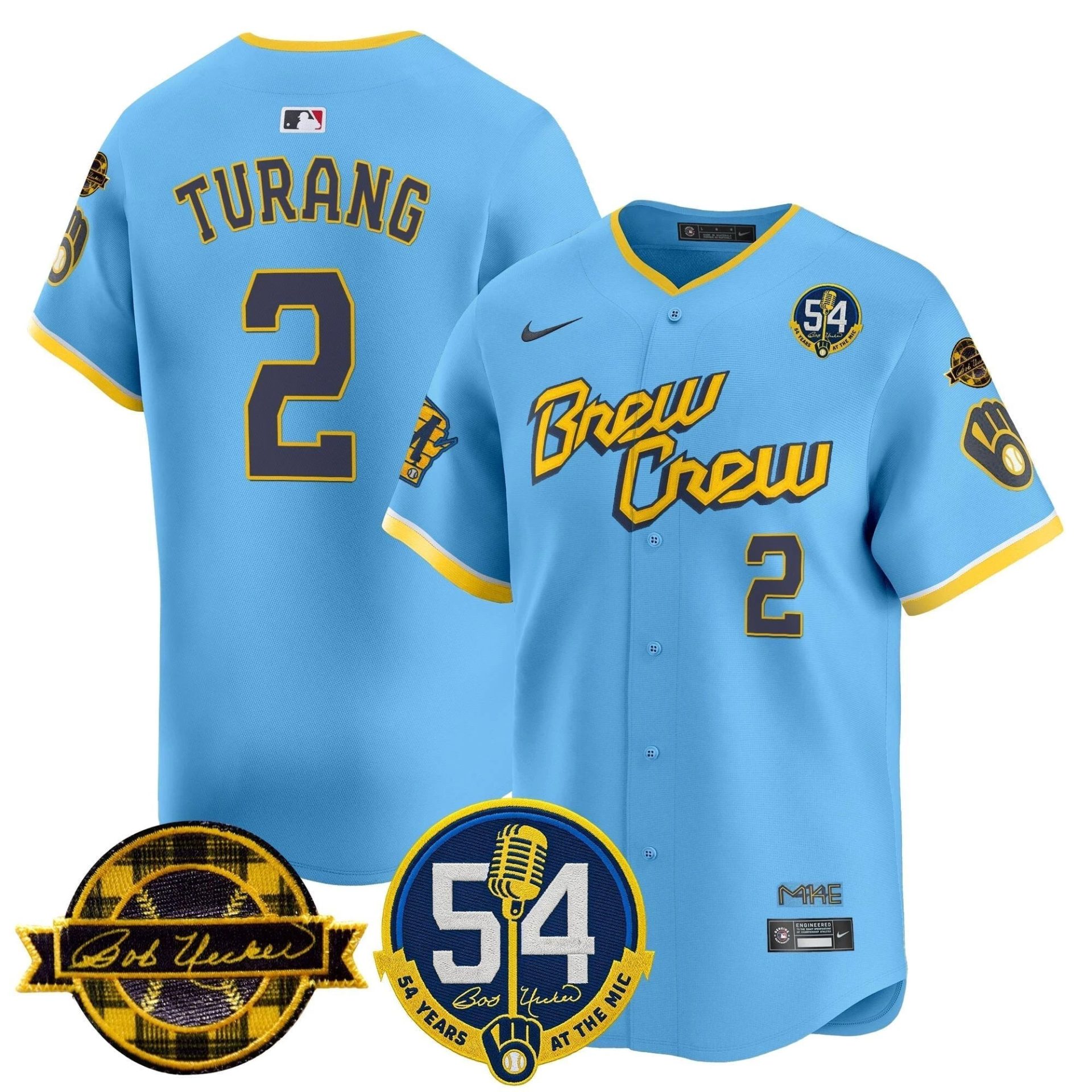 MIL 'Bob Uecker - 54 Seasons for Brewers' Vapor Premier Limited Jersey - All Stitched by Milwaukee Brewers