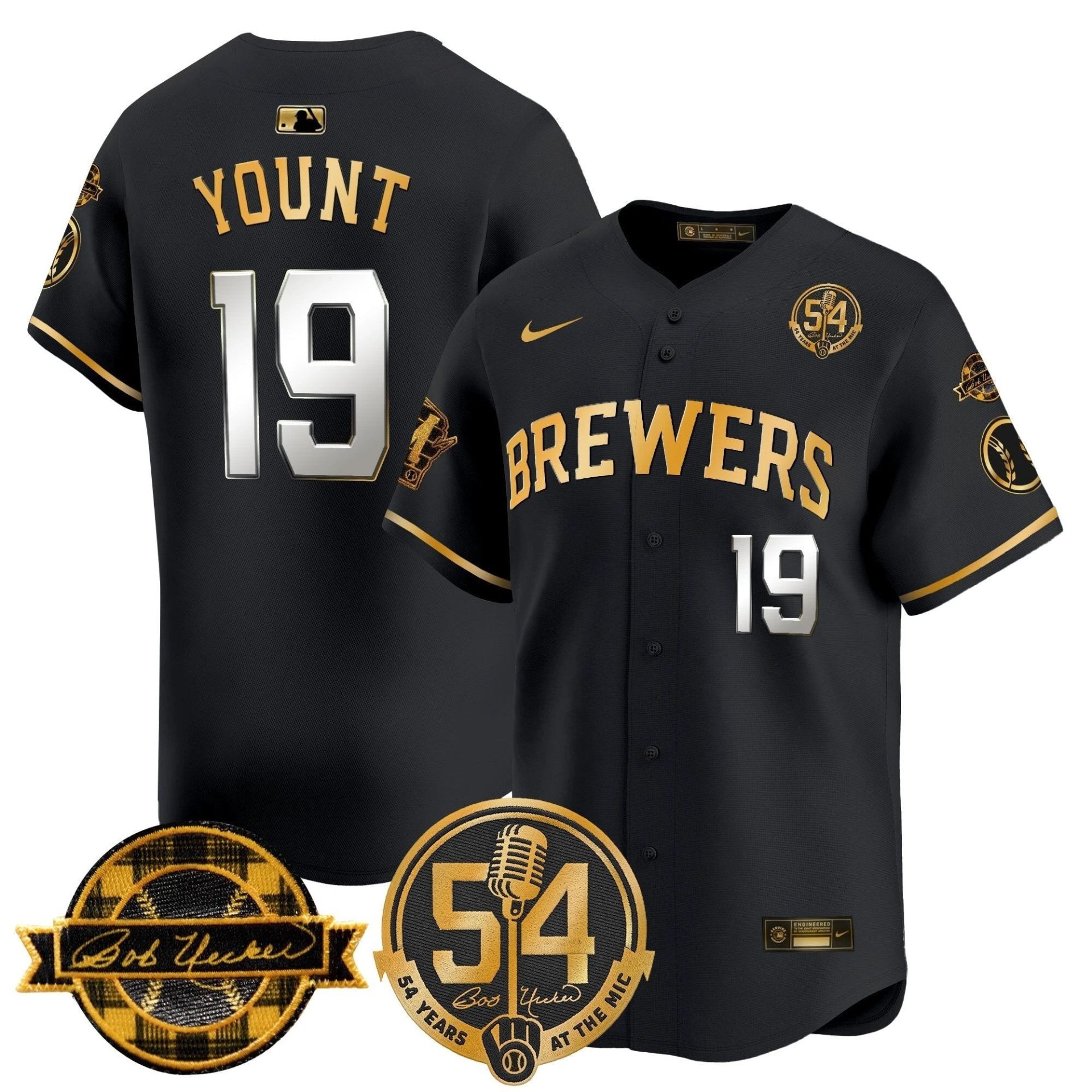 MIL 'Bob Uecker - 54 Seasons for Brewers' Vapor Premier Limited Jersey - All Stitched by Milwaukee Brewers